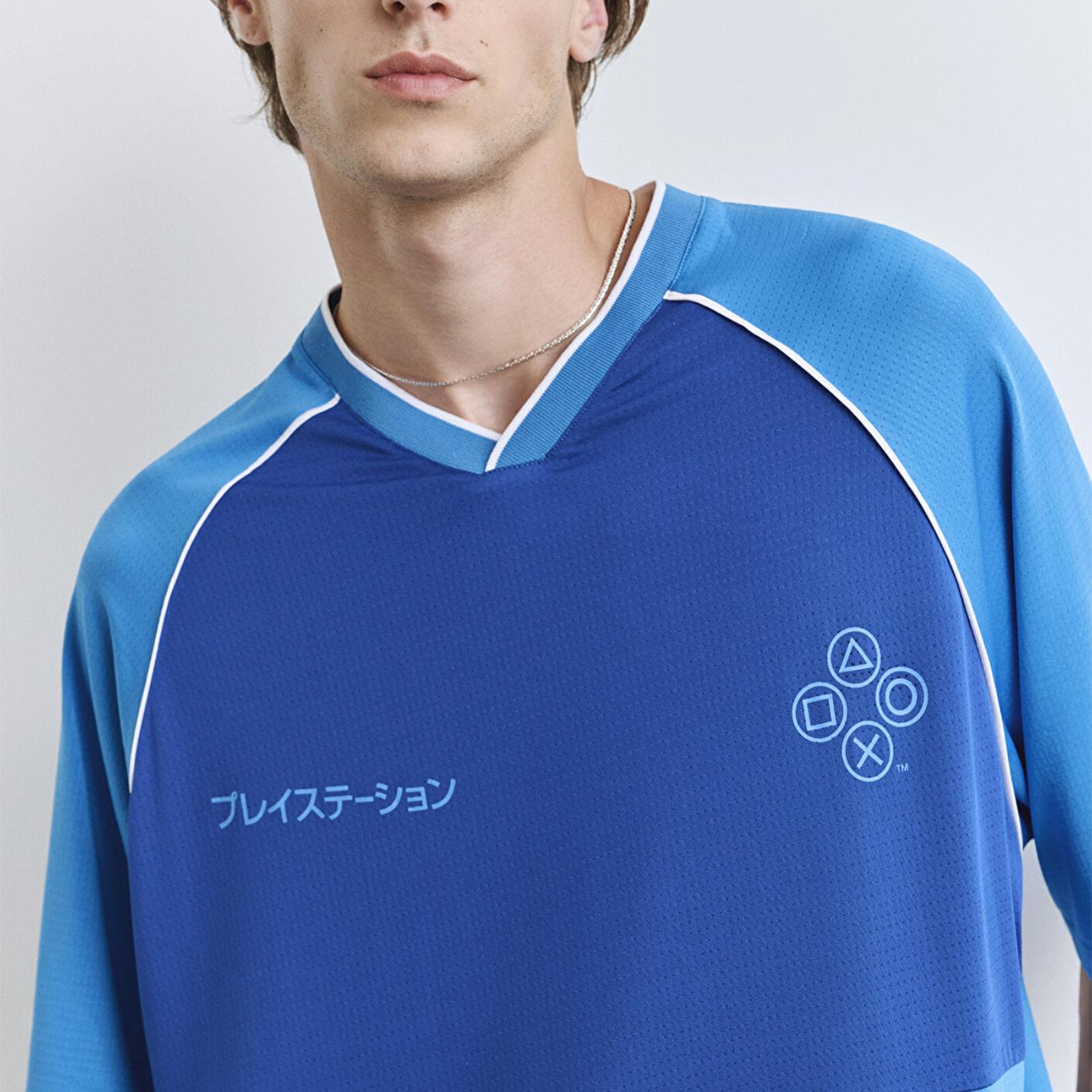 Mavi PlayStation Baskılı Mavi Forma Tişört​ Oversize / Geniş Kesim 0612939-70772