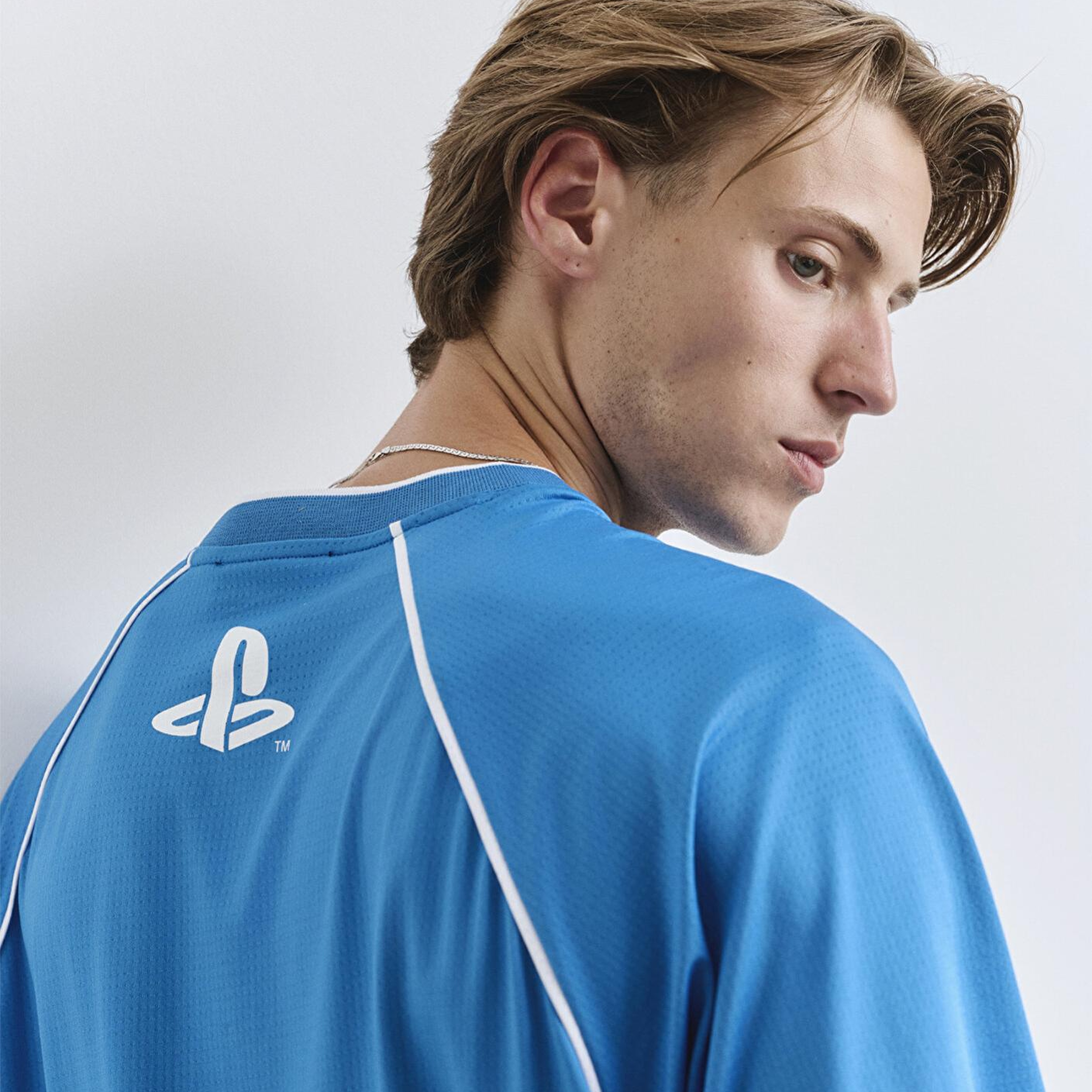 Mavi PlayStation Baskılı Mavi Forma Tişört​ Oversize / Geniş Kesim 0612939-70772