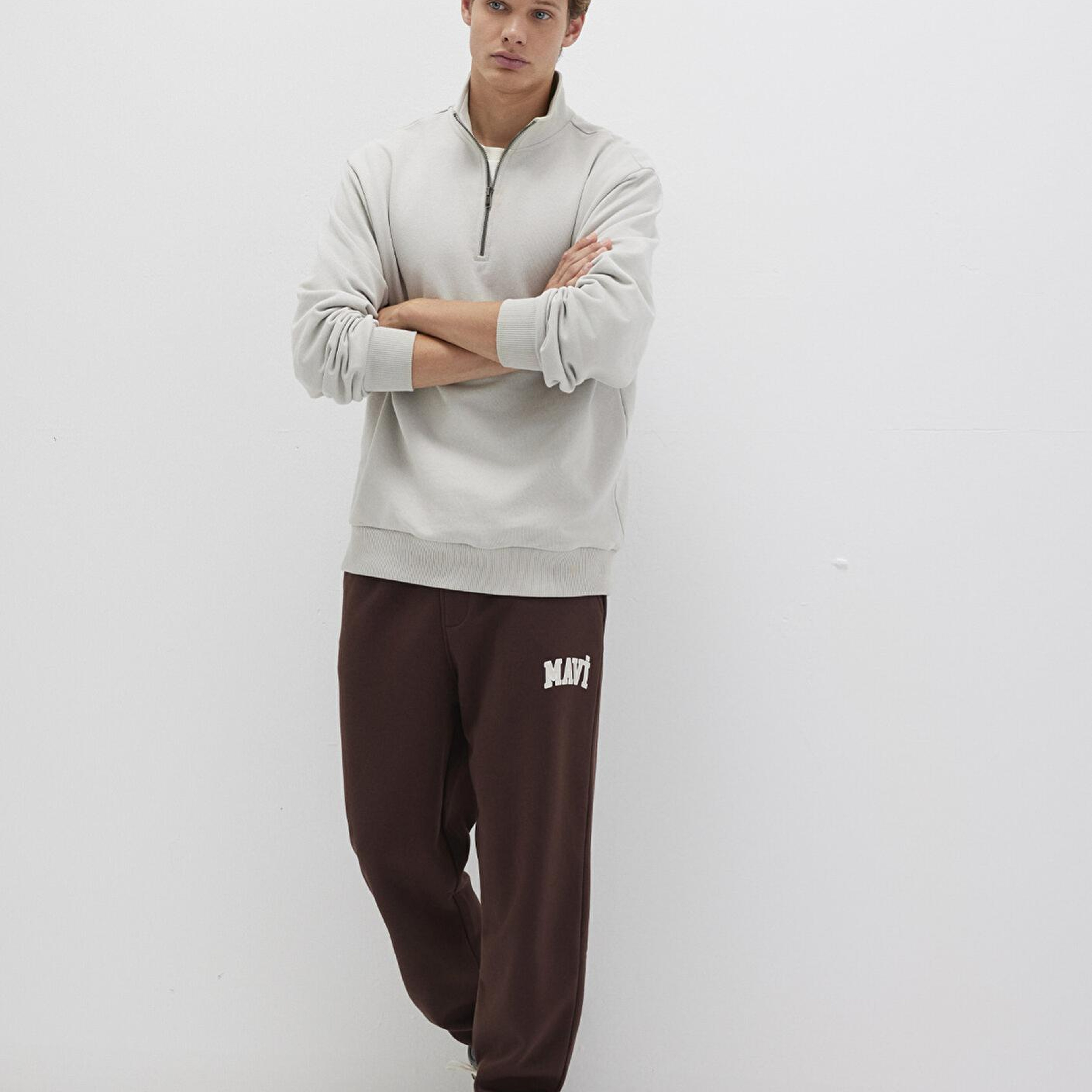 Mavi Mavi Logo Baskılı Kahverengi Eşofman Altı 0010207-70251