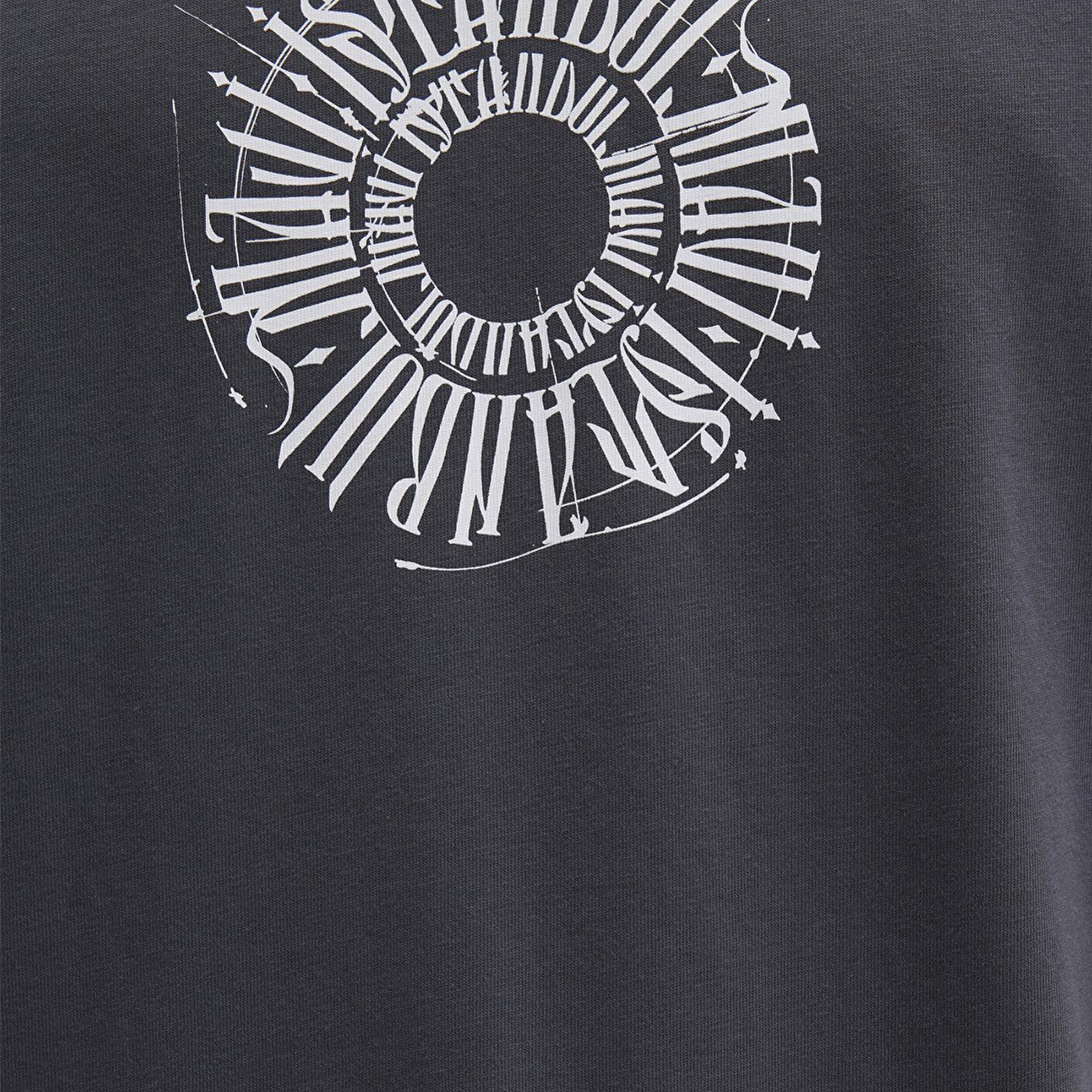 Mavi Sırt Baskılı İstanbul Tişört Loose Fit / Bol Rahat Kesim 0612449-80106