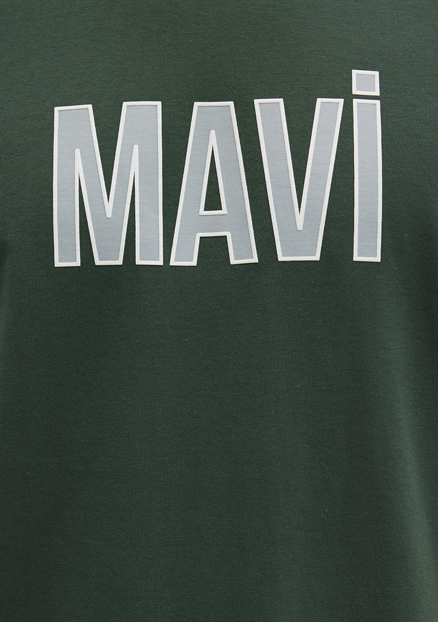 Mavi Mavi Logo Baskılı Yeşil Tişört Regular Fit / Normal Kesim 066842-71580