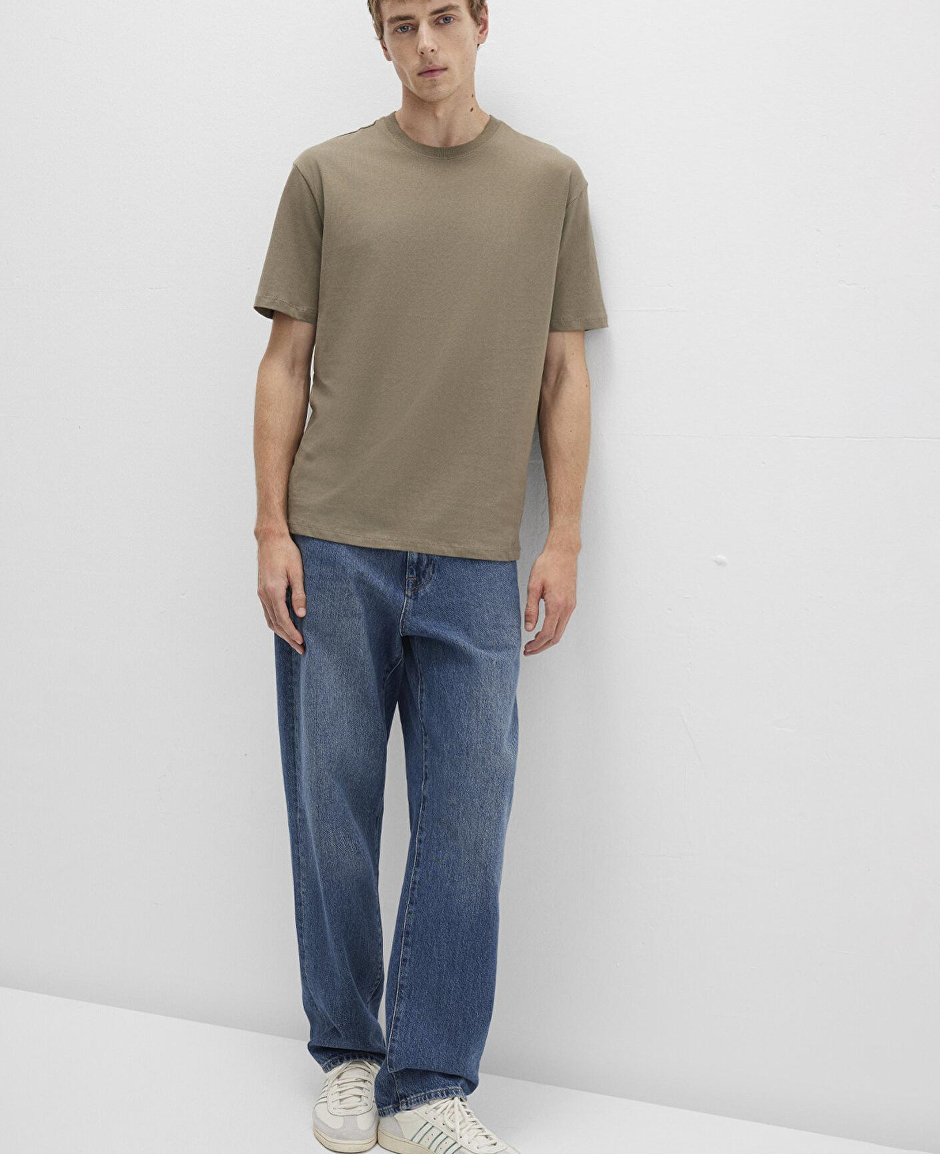 Mavi Haki Basic Tişört Loose Fit / Bol Rahat Kesim 066249-71816