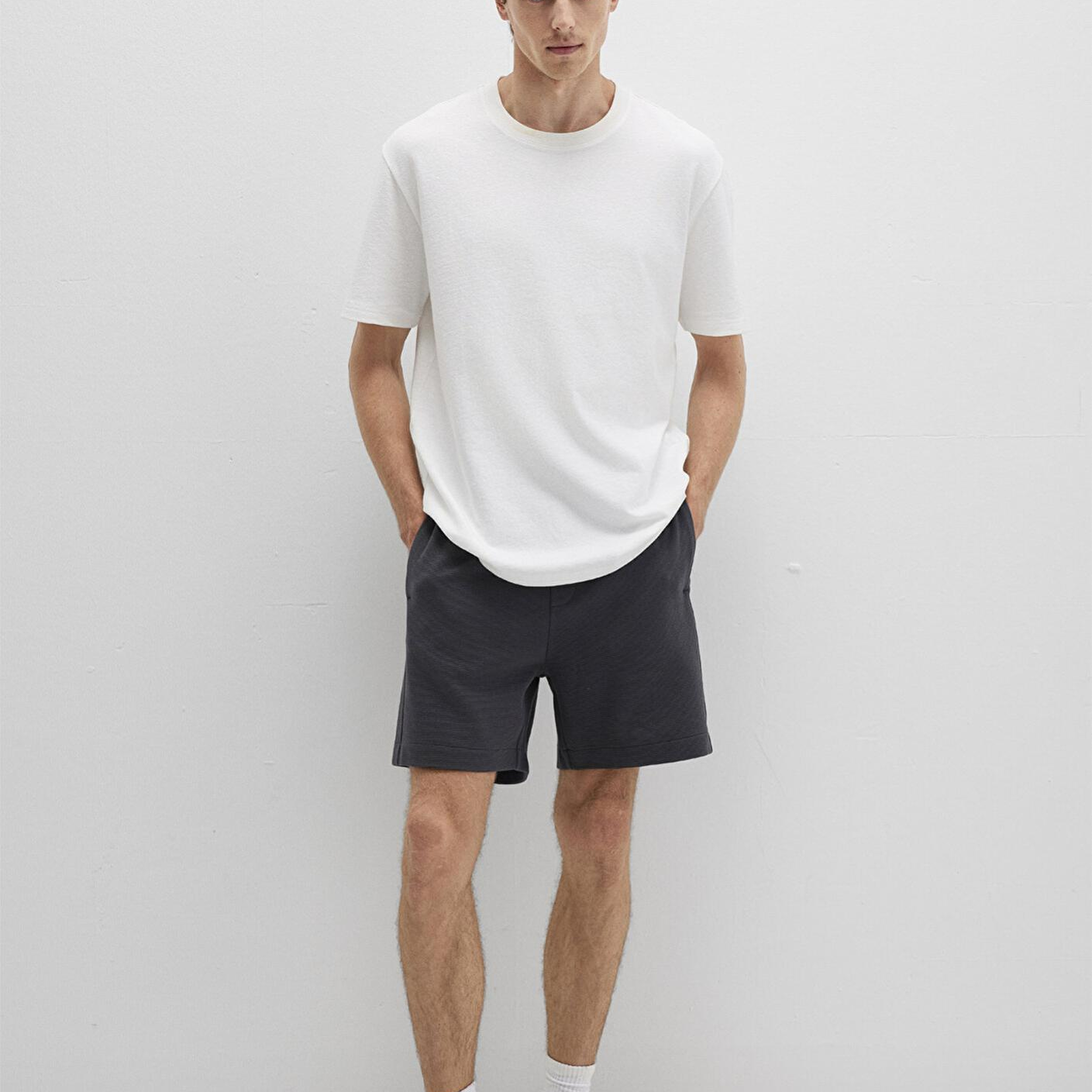 Mavi Beyaz Basic Tişört Loose Fit / Bol Rahat Kesim 0612823-70057