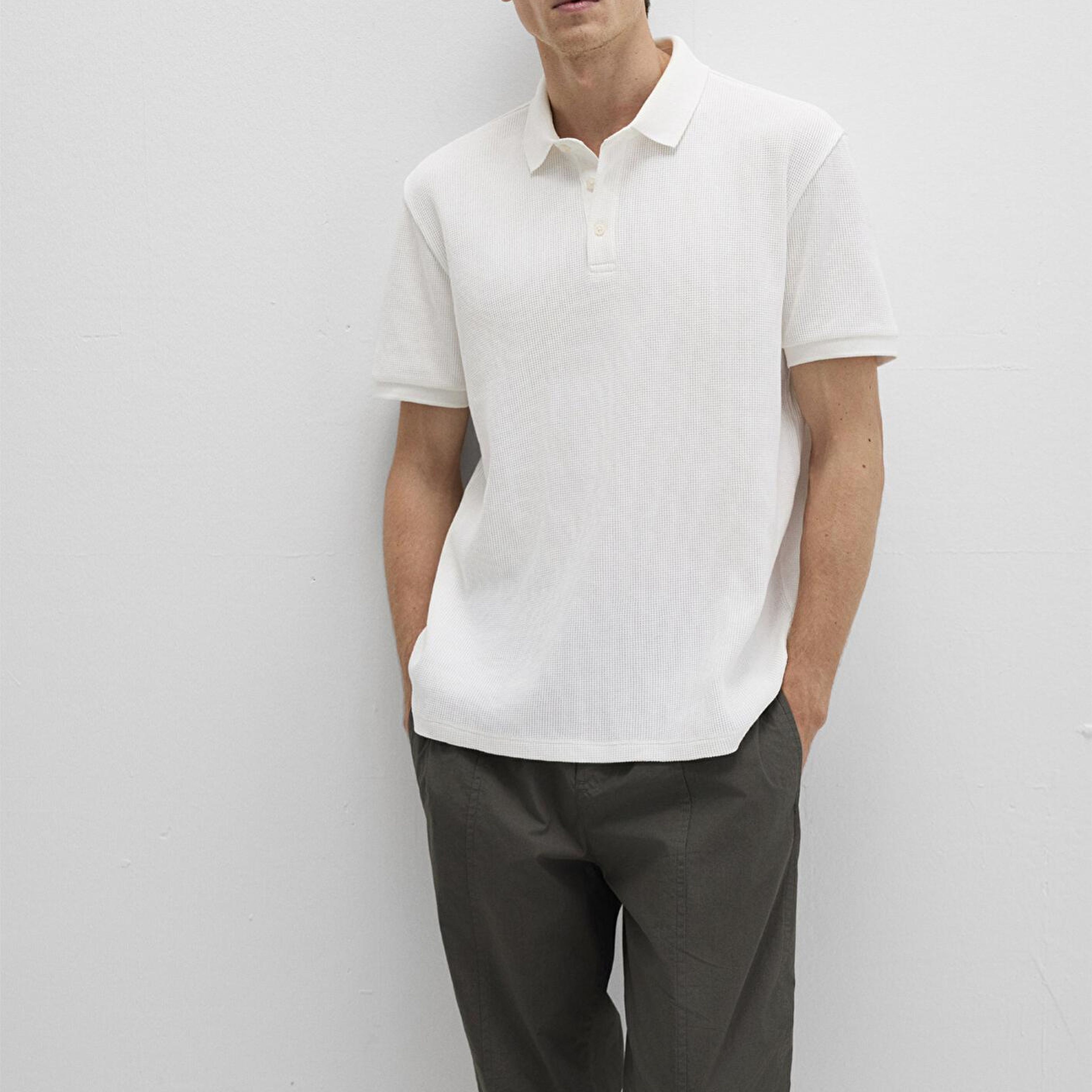 Mavi Dokulu Beyaz Polo Tişört Regular Fit / Normal Kesim 0612824-70057