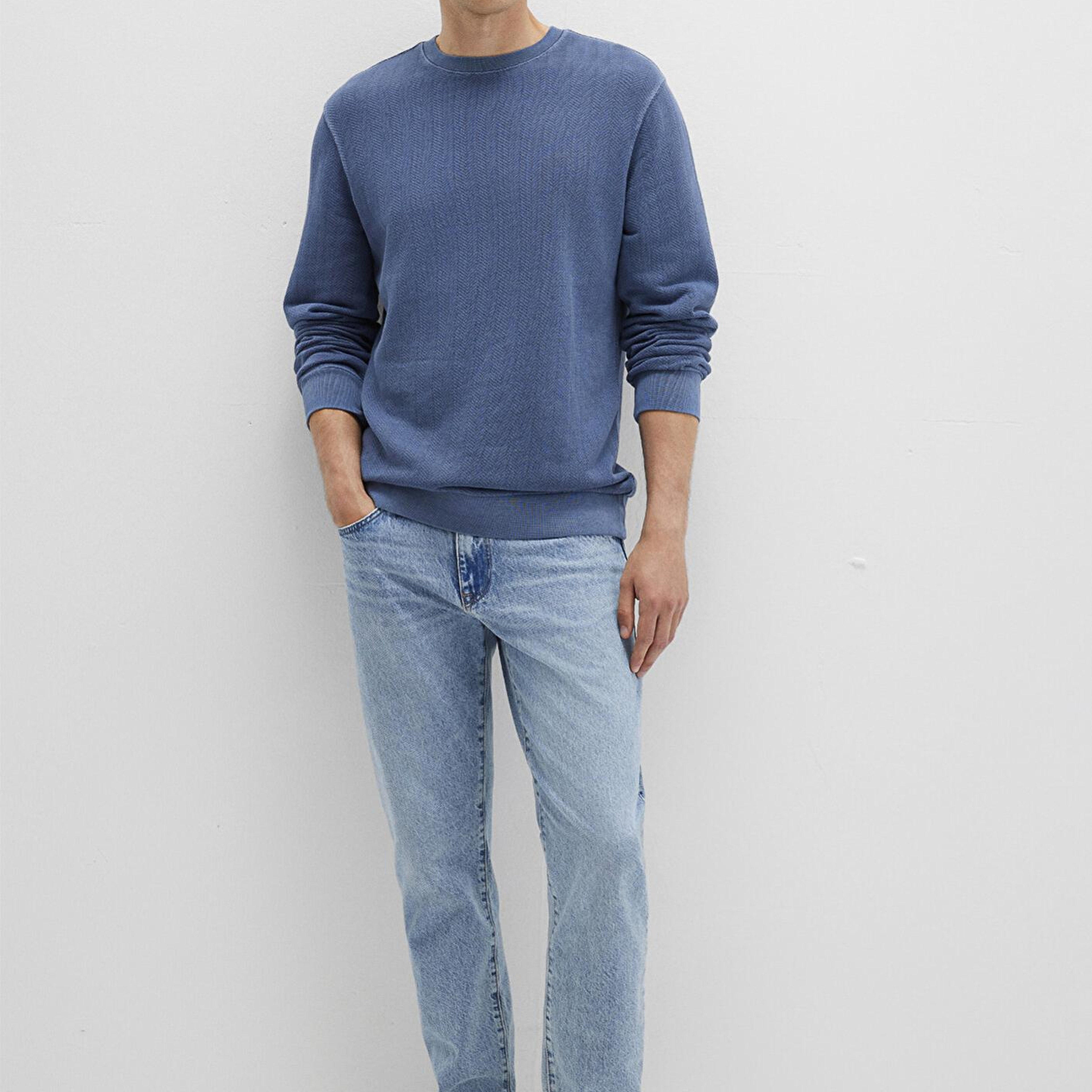 Mavi Bisiklet Yaka Mavi Sweatshirt 0S10369-70497