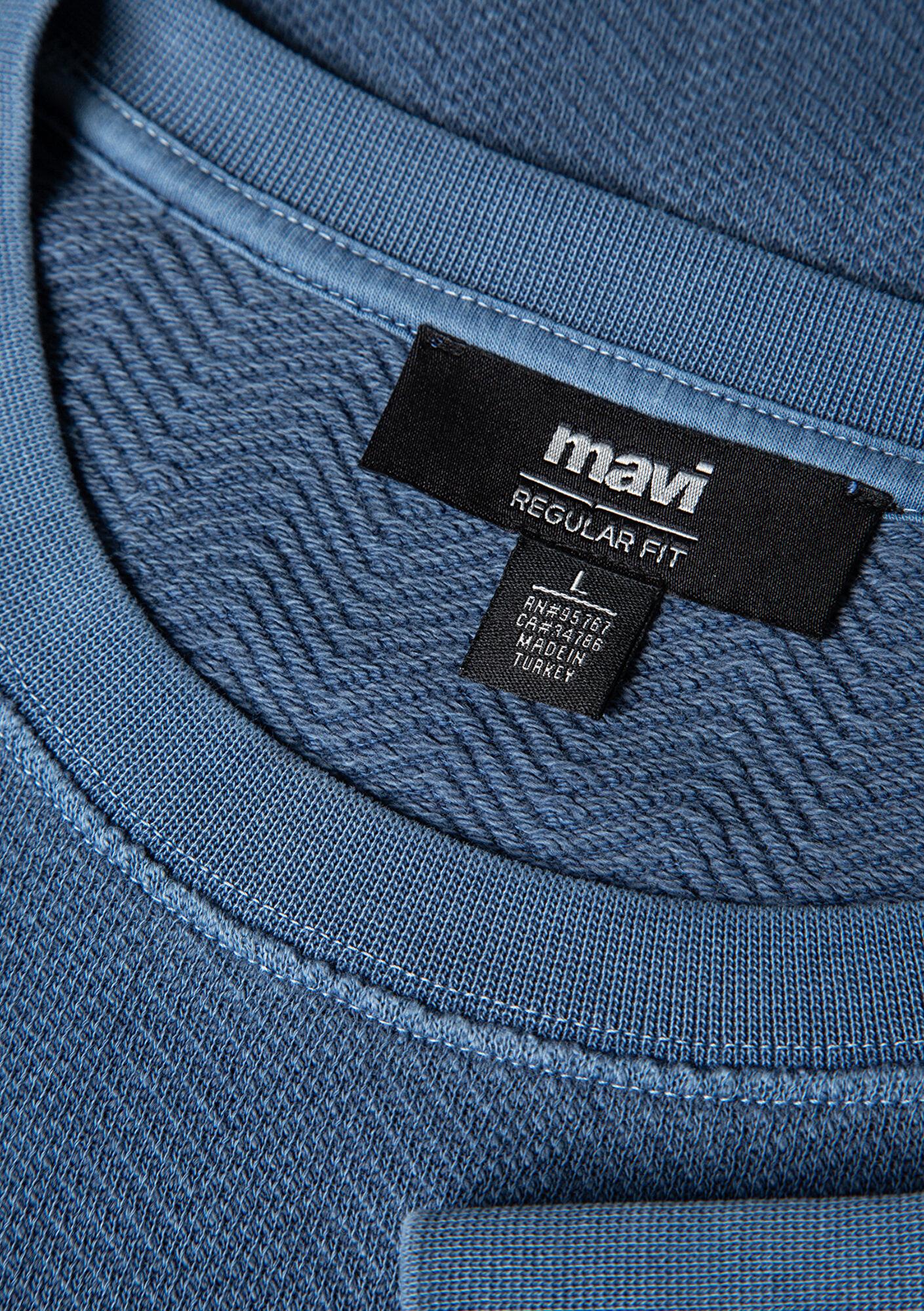 Mavi Bisiklet Yaka Mavi Sweatshirt 0S10369-70497