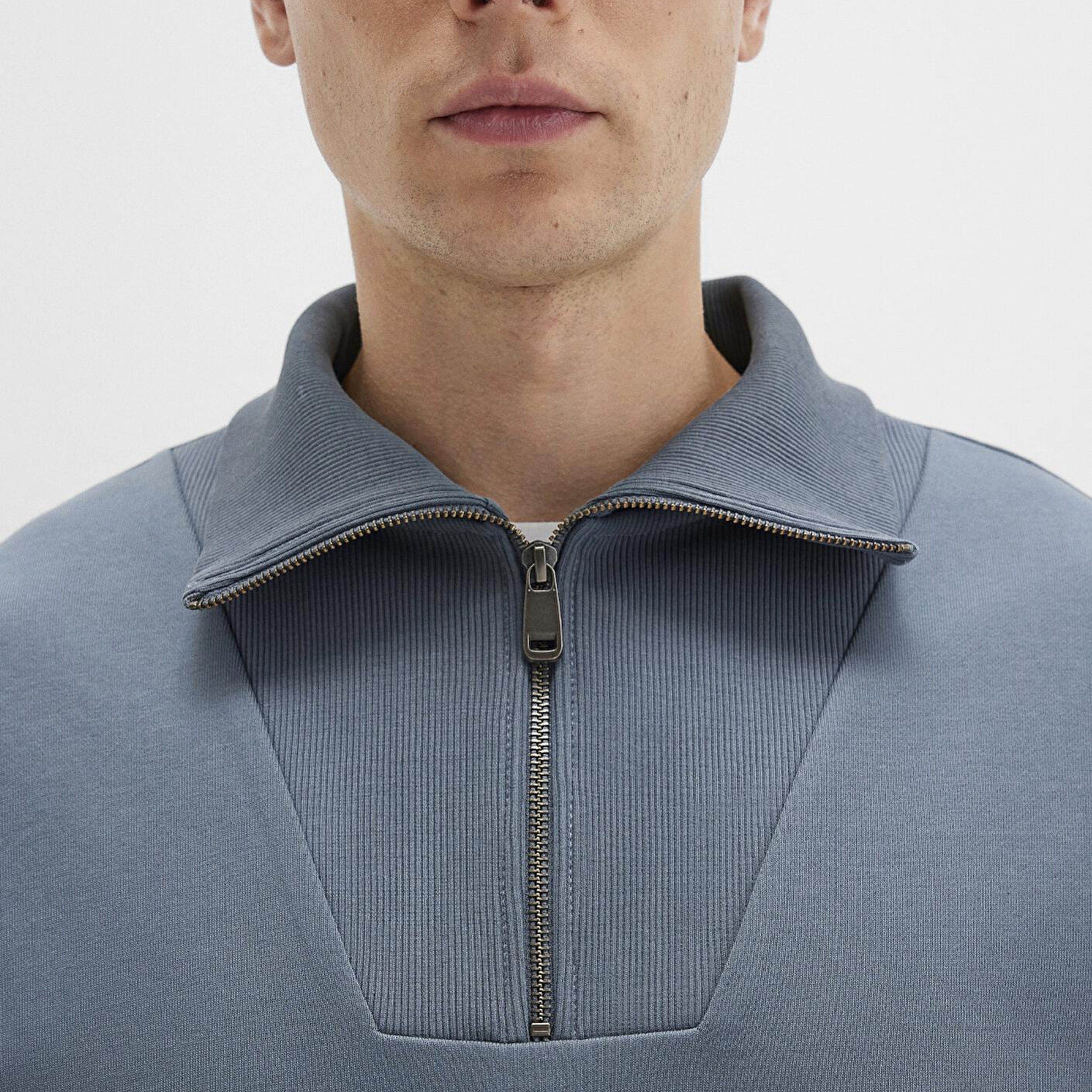 Mavi Yarı Fermuarlı Polo Yaka Yeşil Sweatshirt 0S10368-80889