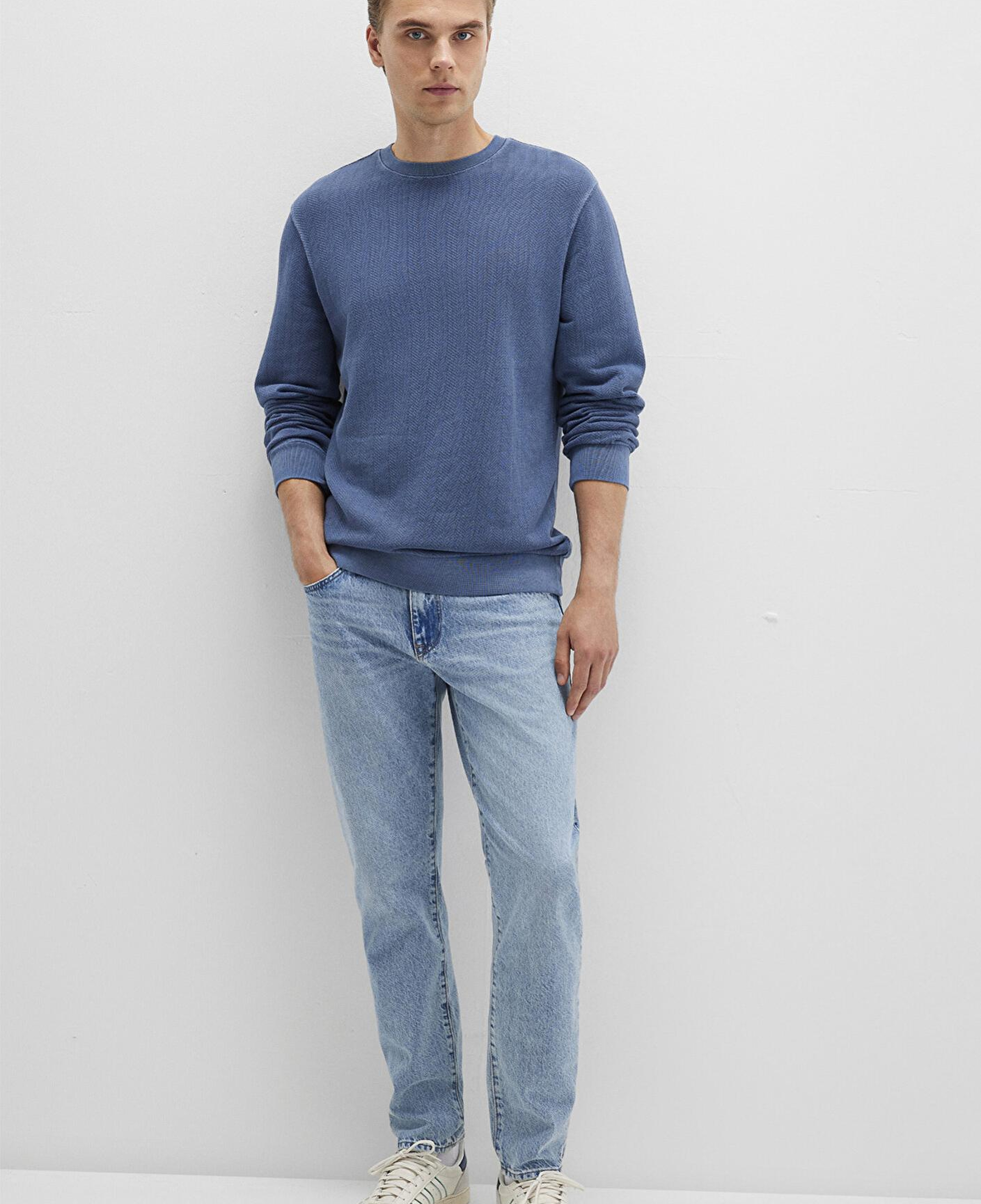 Mavi Bisiklet Yaka Mavi Sweatshirt 0S10369-70497