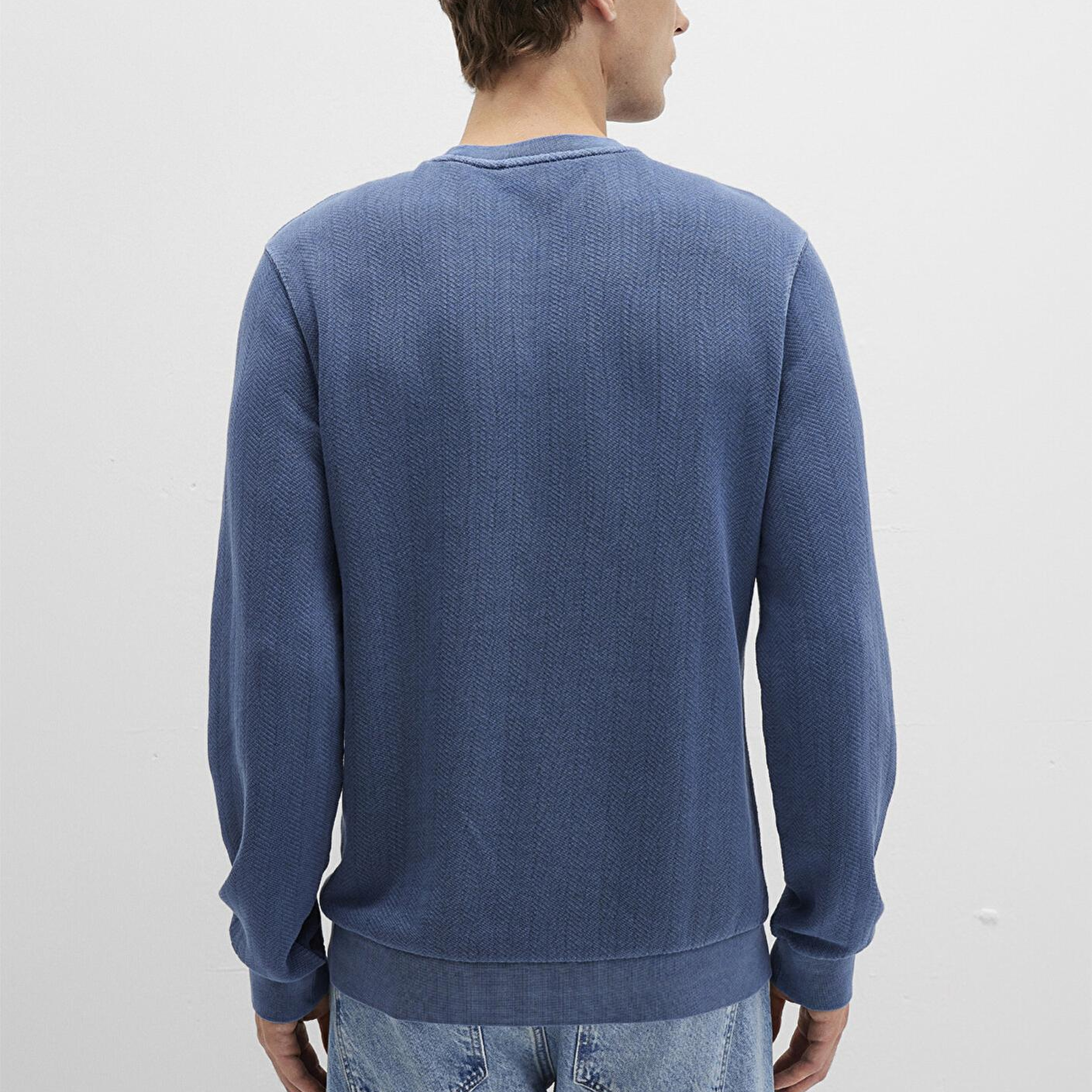 Mavi Bisiklet Yaka Mavi Sweatshirt 0S10369-70497