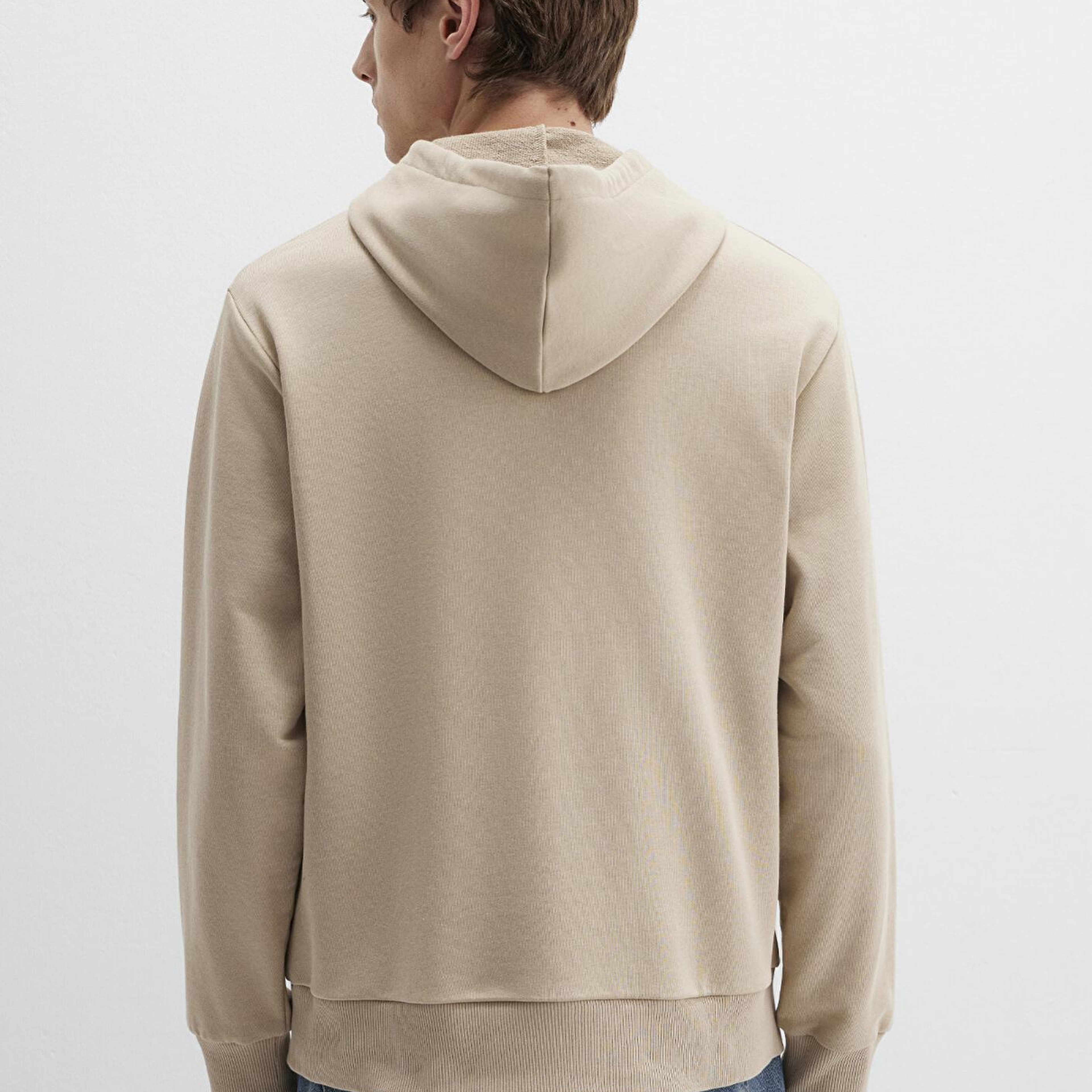 Mavi Mavi Logo Baskılı Bej Sweatshirt 0S10395-70004