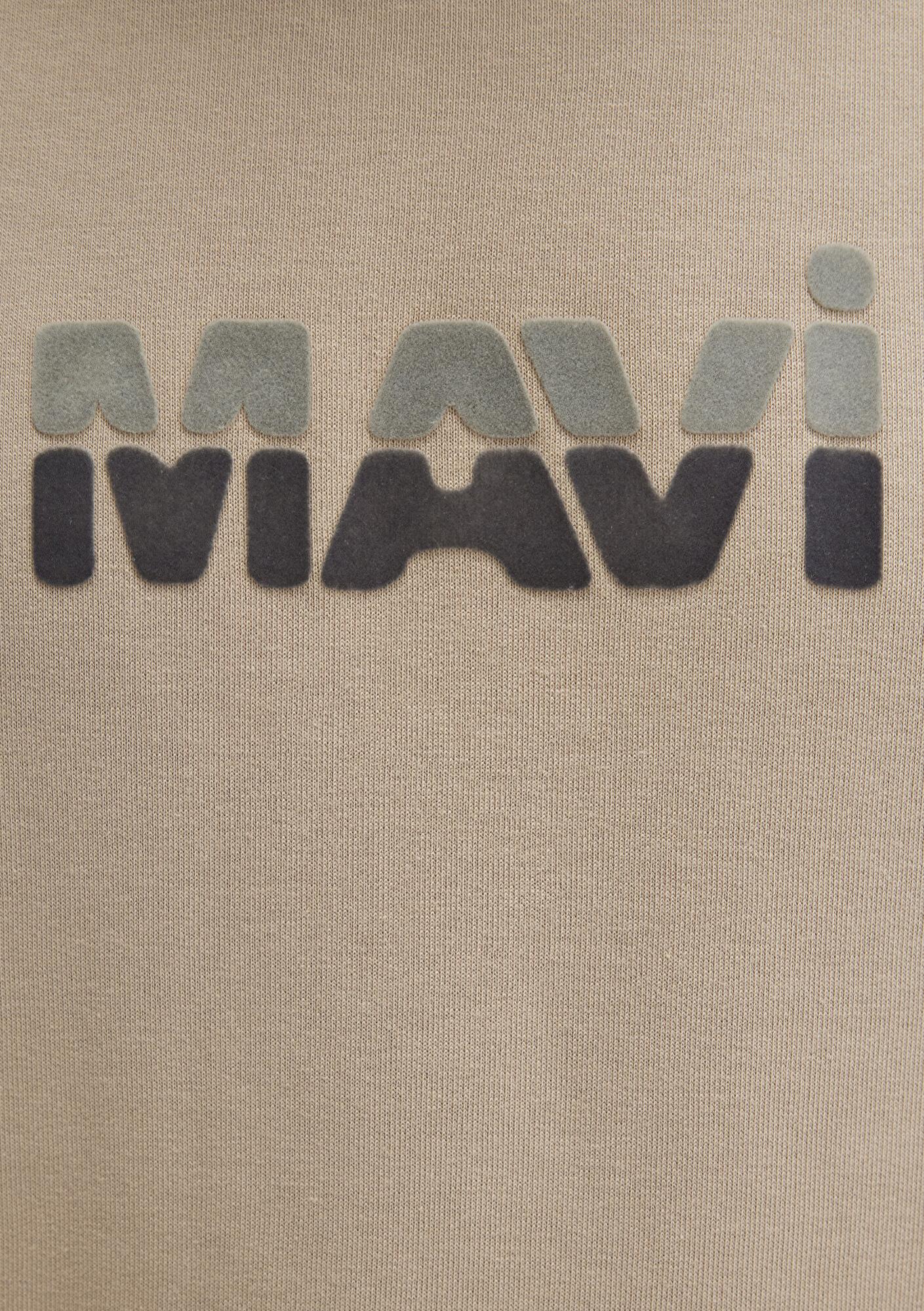 Mavi Mavi Logo Baskılı Bej Sweatshirt 0S10395-70004