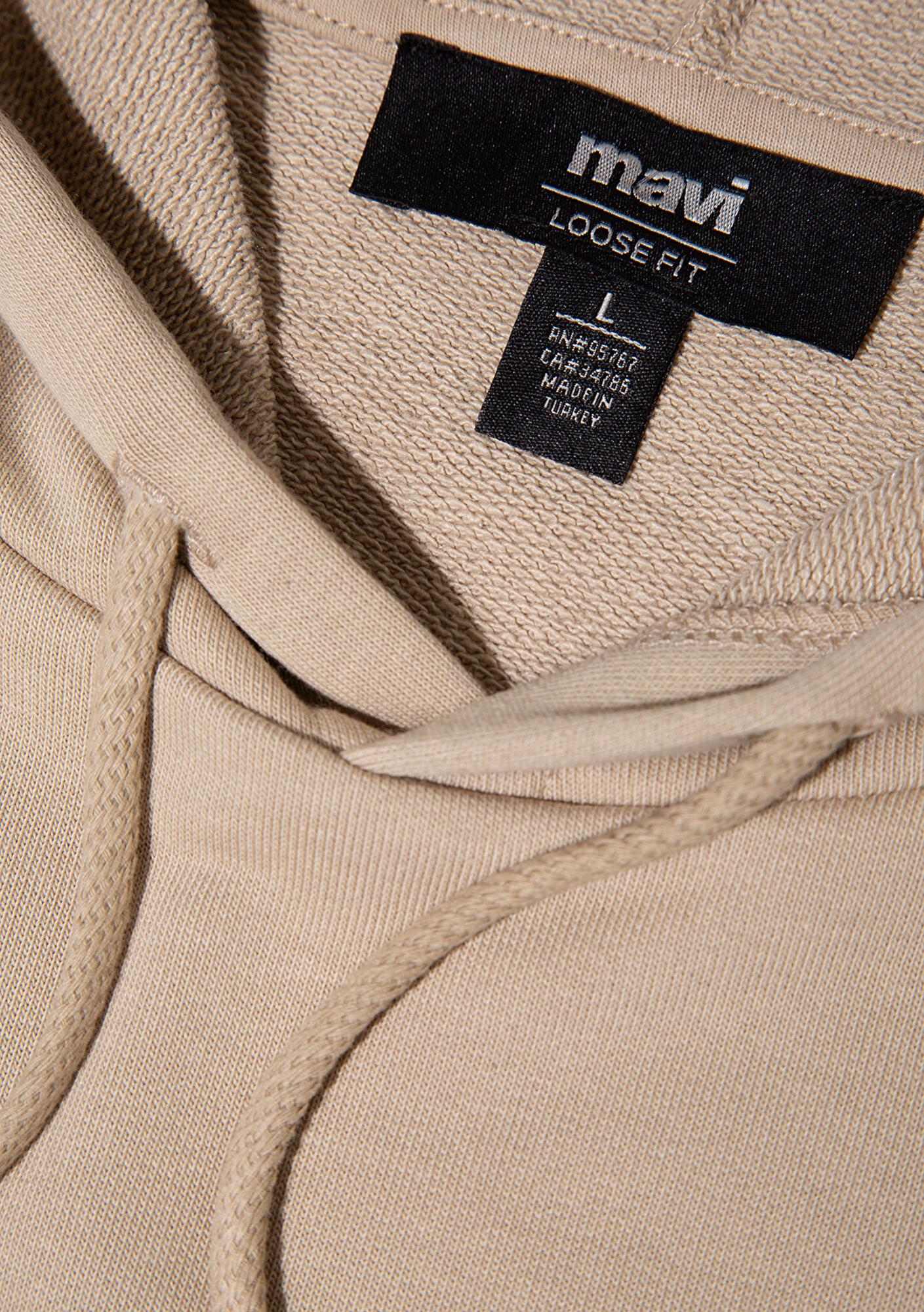 Mavi Mavi Logo Baskılı Bej Sweatshirt 0S10395-70004