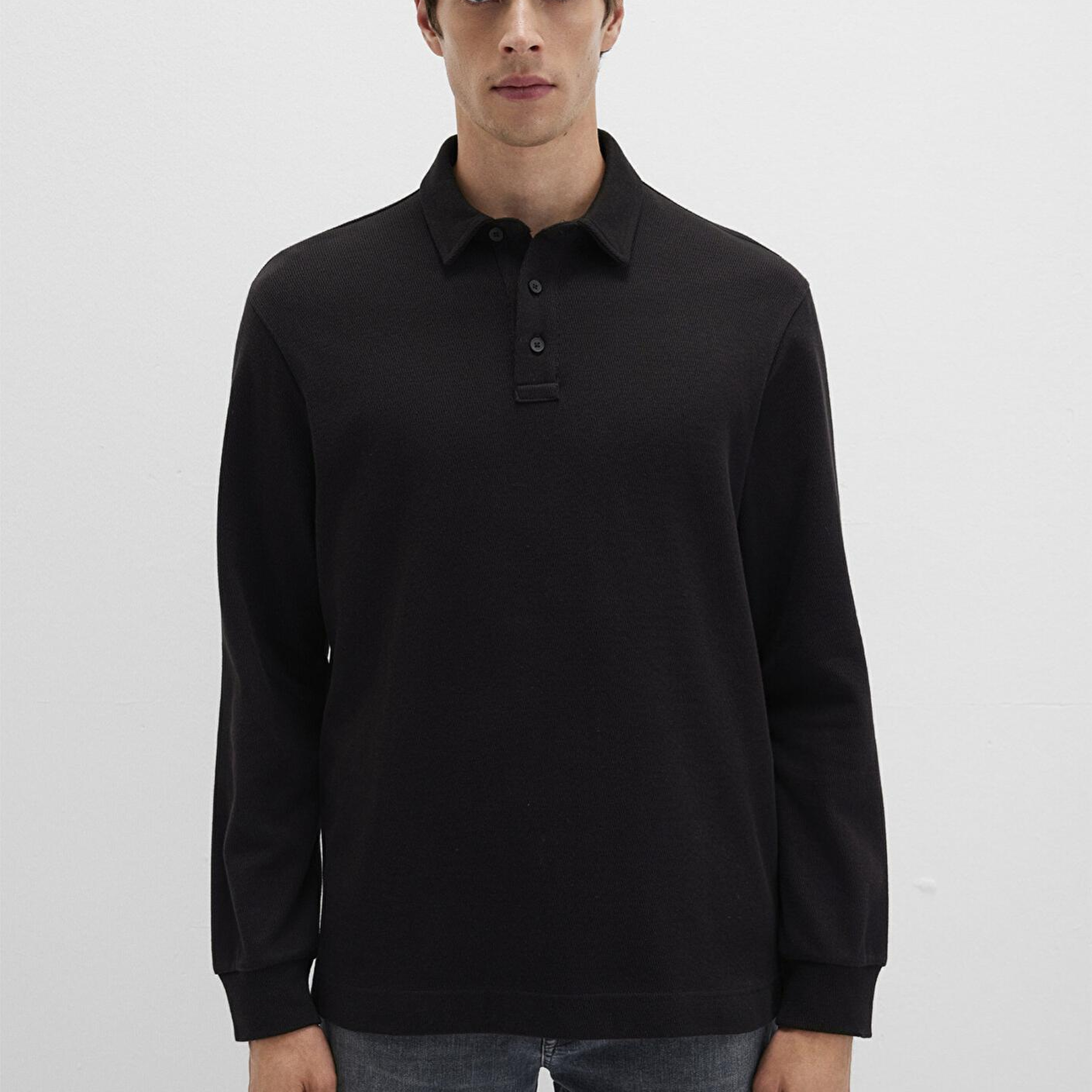 Mavi Uzun Kollu Siyah Polo Tişört Regular Fit / Normal Kesim 0612881-900