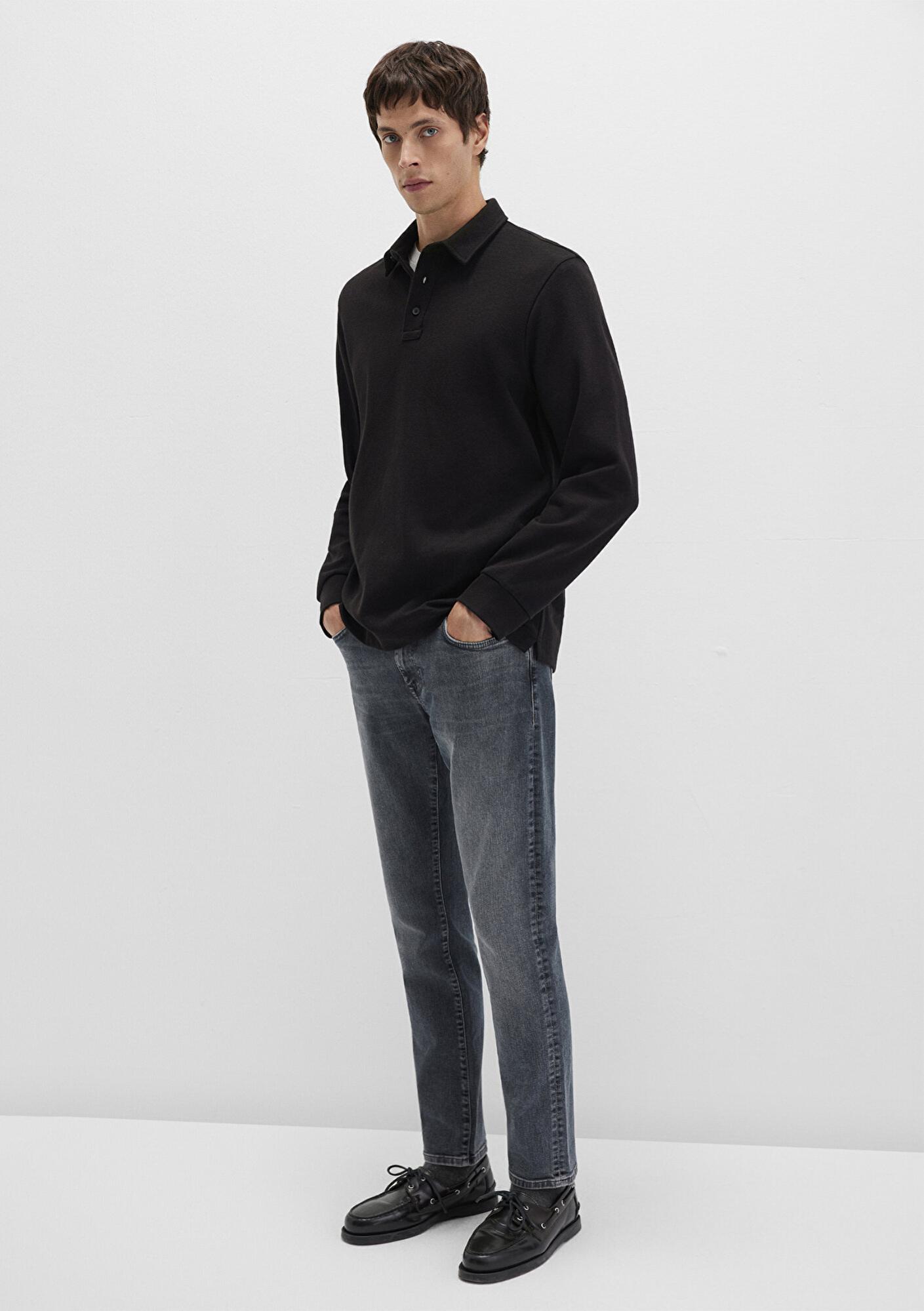 Mavi Uzun Kollu Siyah Polo Tişört Regular Fit / Normal Kesim 0612881-900