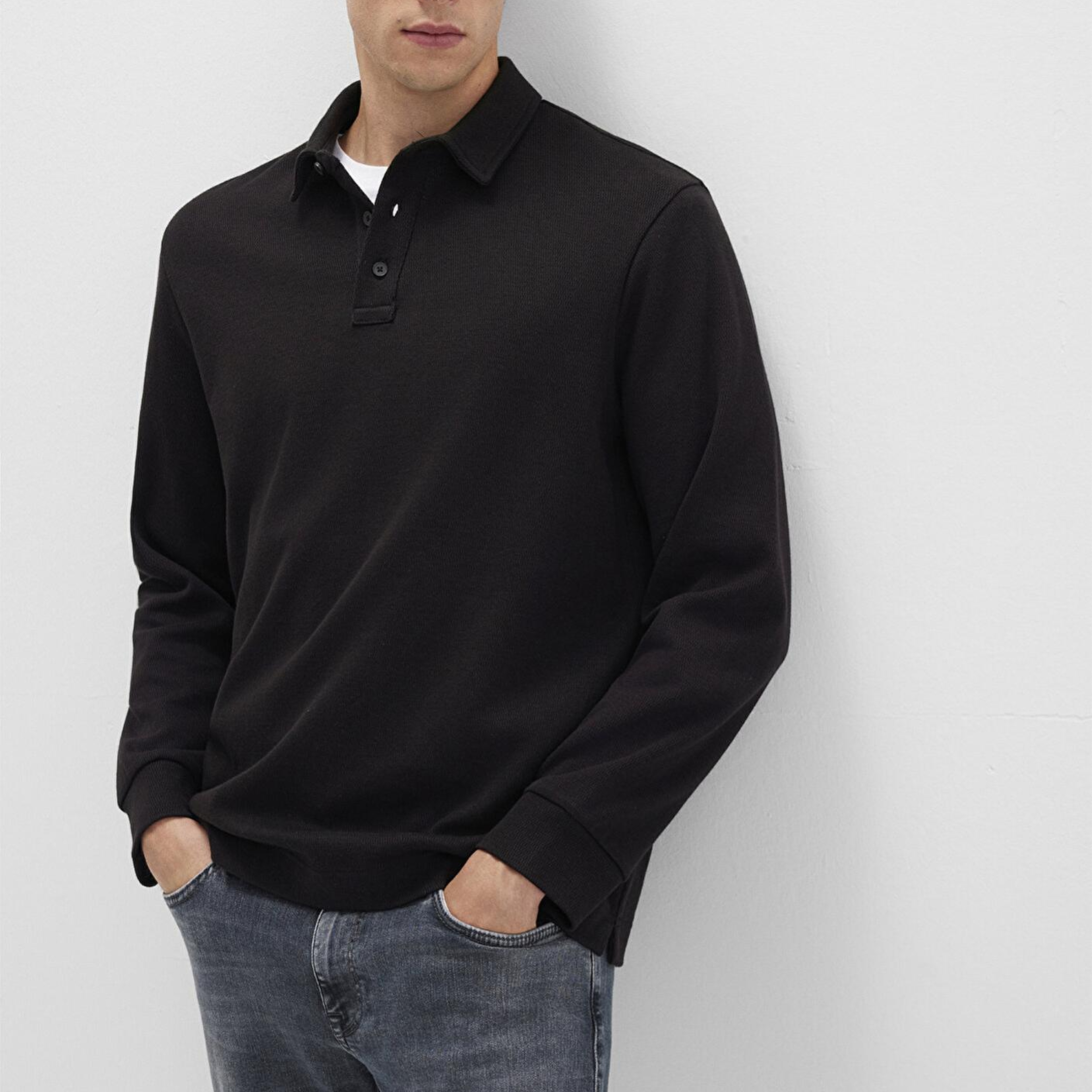 Mavi Uzun Kollu Siyah Polo Tişört Regular Fit / Normal Kesim 0612881-900