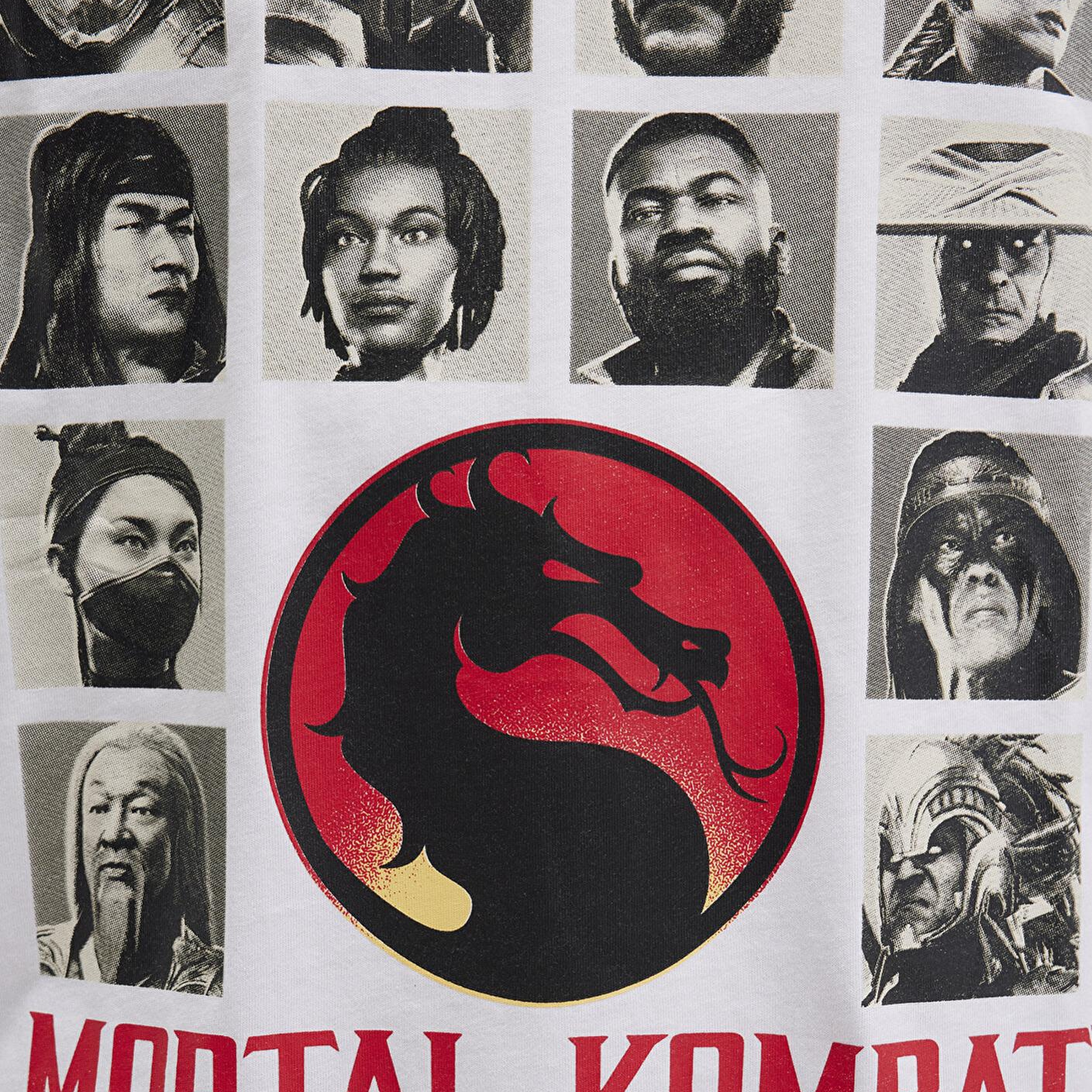 Mavi Mortal Kombat Baskılı Beyaz Tişört Loose Fit / Bol Rahat Kesim 0612921-620