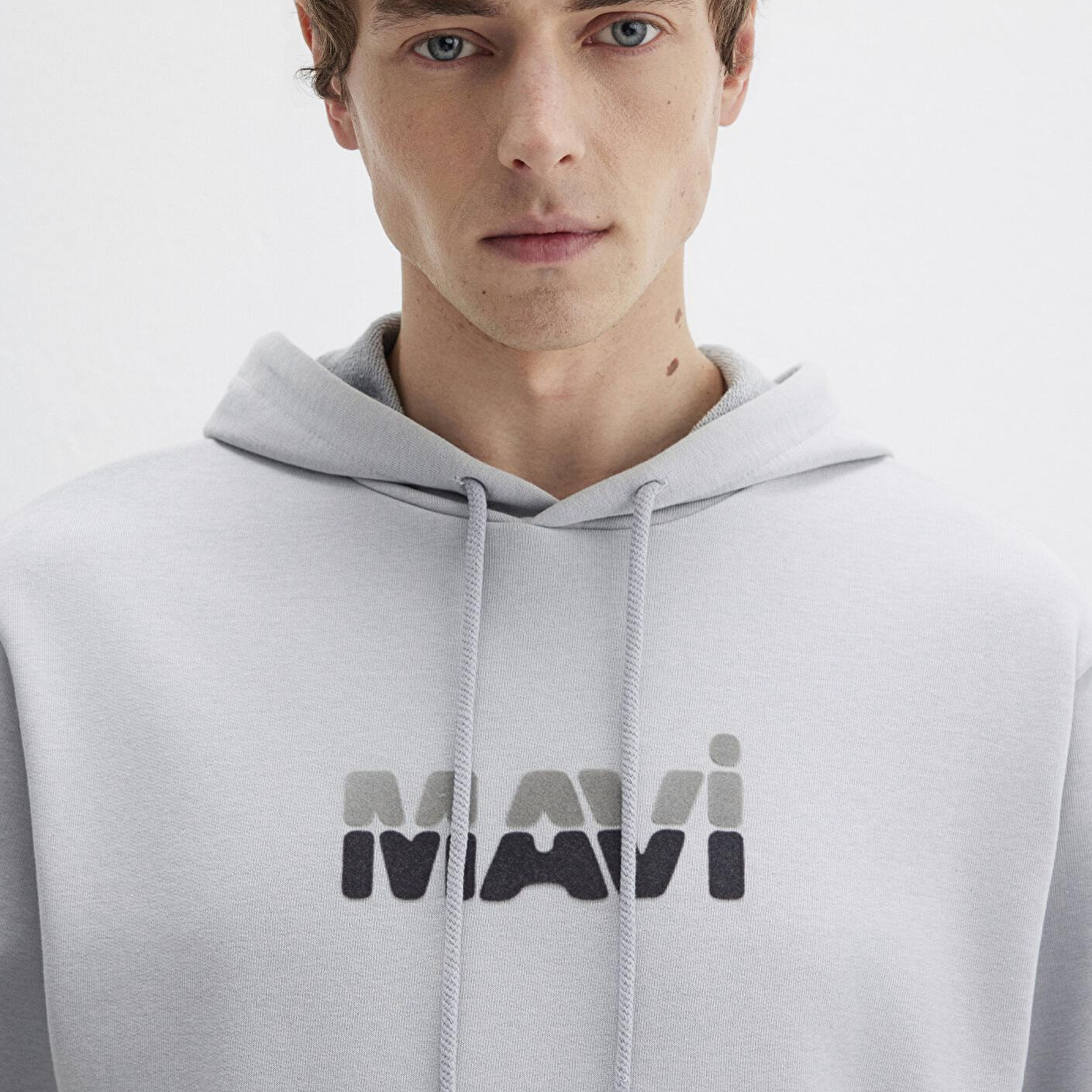 Mavi Mavi Logo Baskılı Gri Sweatshirt 0S10395-70075