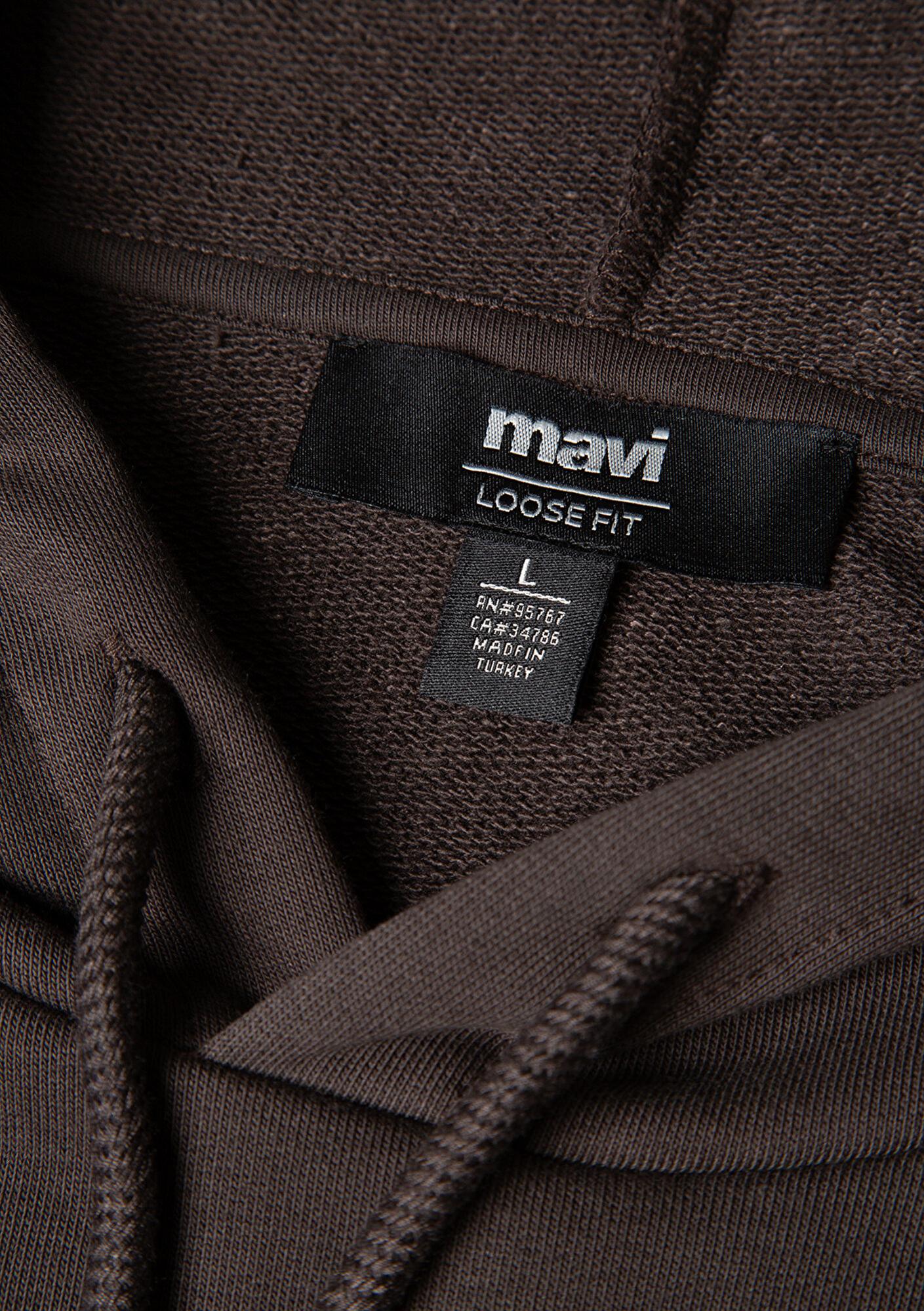 Mavi Mavi Logo Baskılı Kahverengi Sweatshirt 0S10395-70219