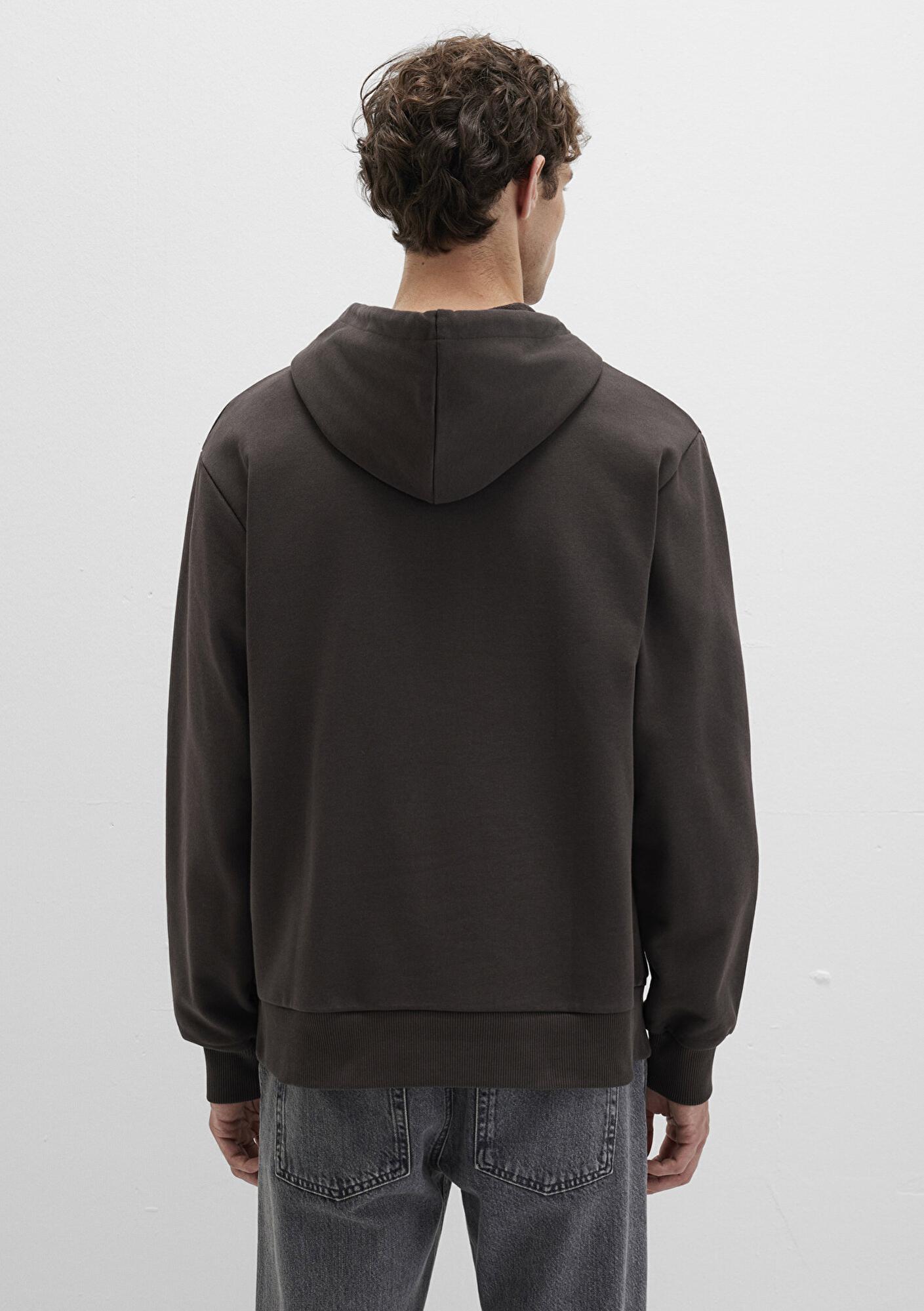 Mavi Mavi Logo Baskılı Kahverengi Sweatshirt 0S10395-70219