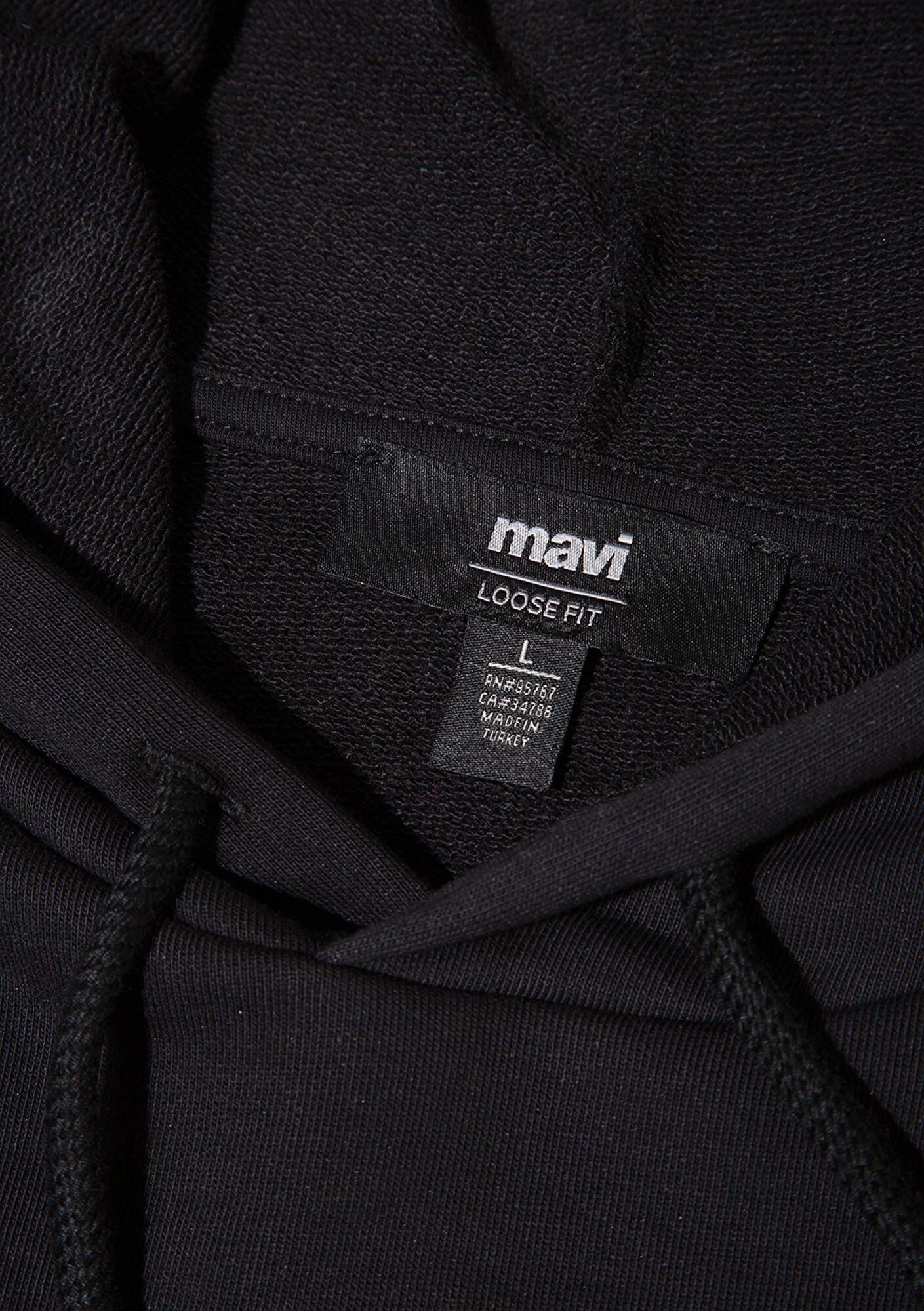 Mavi Mavi Logo Baskılı Siyah Sweatshirt 0S10395-900