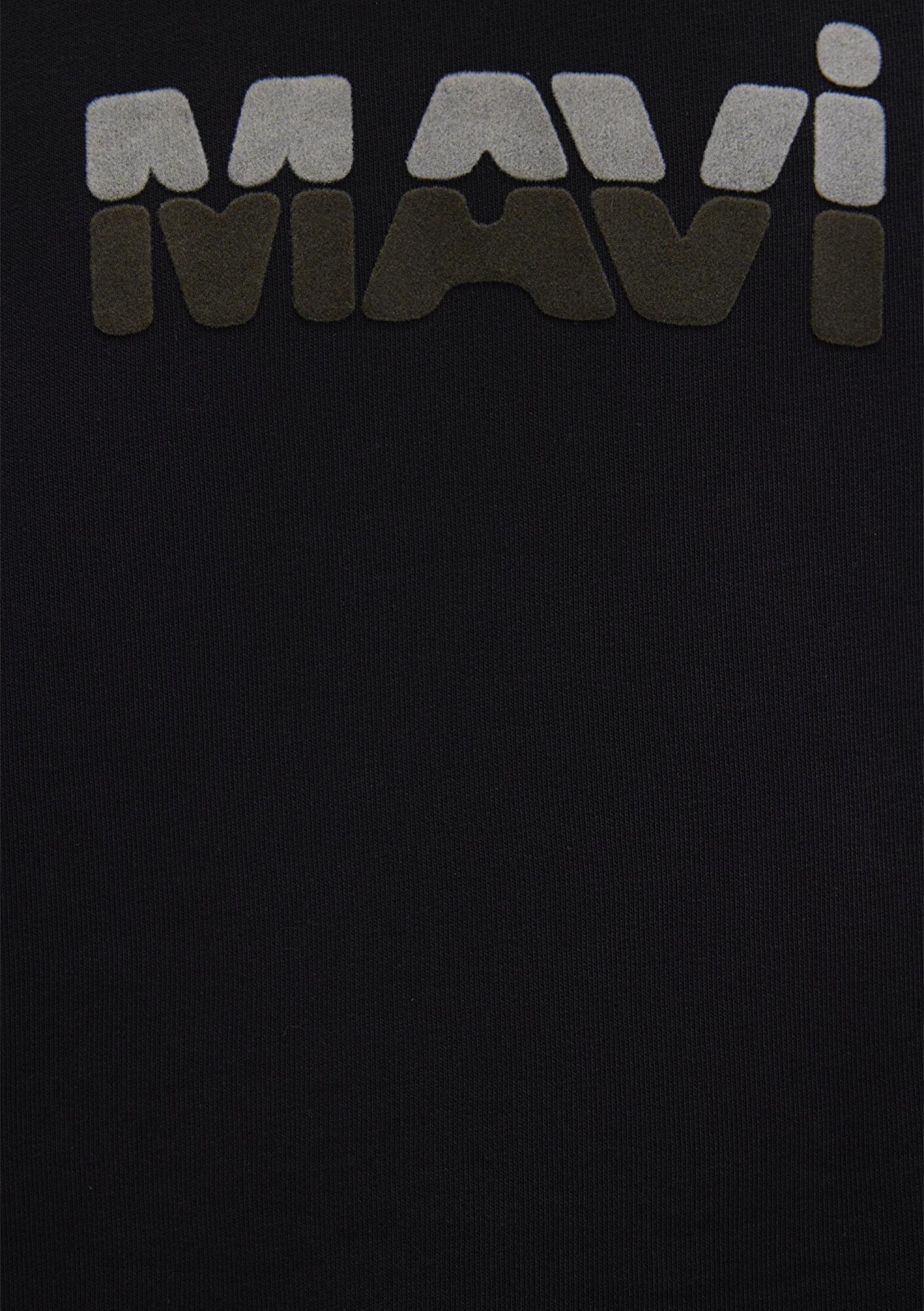 Mavi Mavi Logo Baskılı Siyah Sweatshirt 0S10395-900