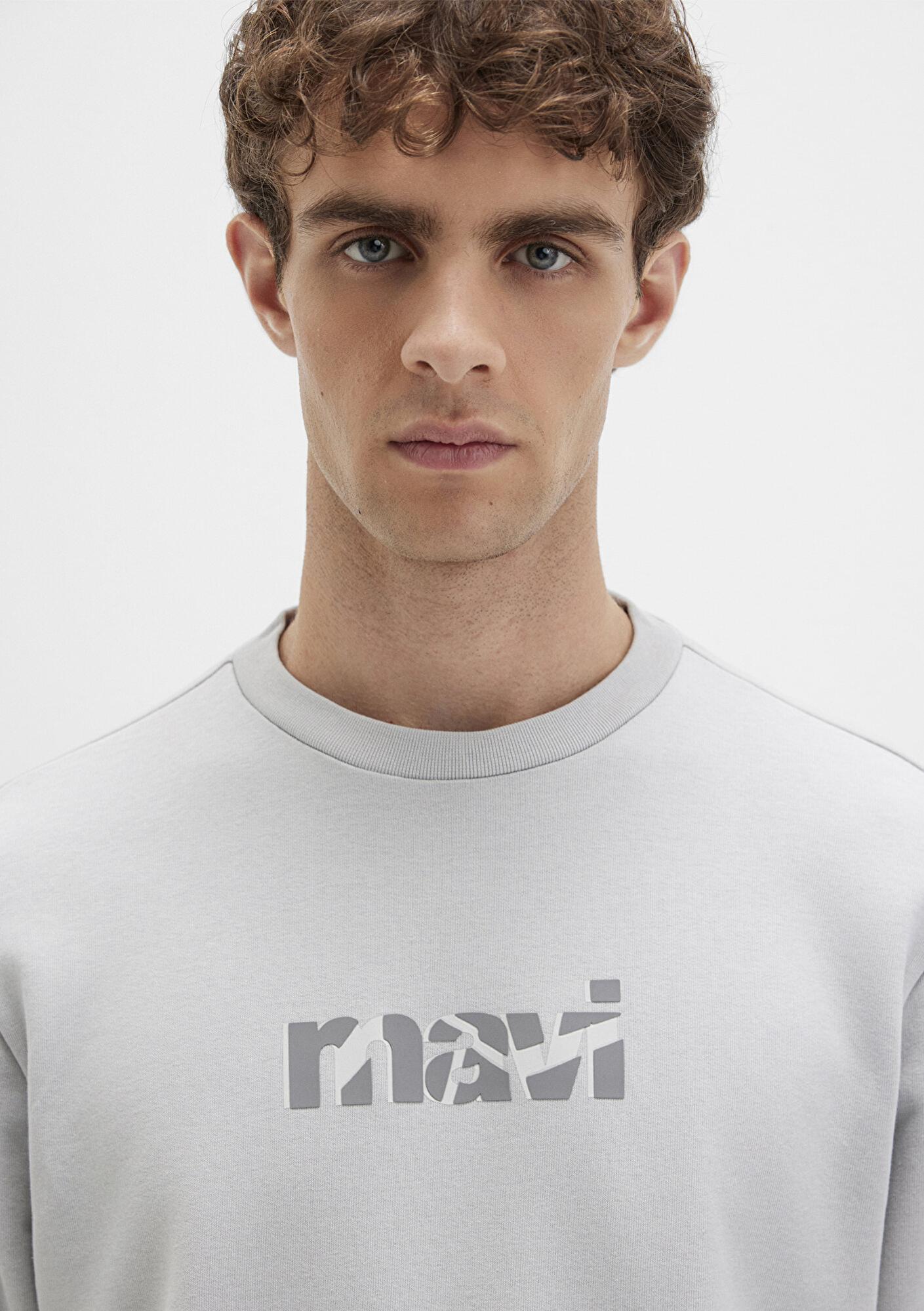 Mavi Mavi Baskılı Gri Sweatshirt 0S10402-70075