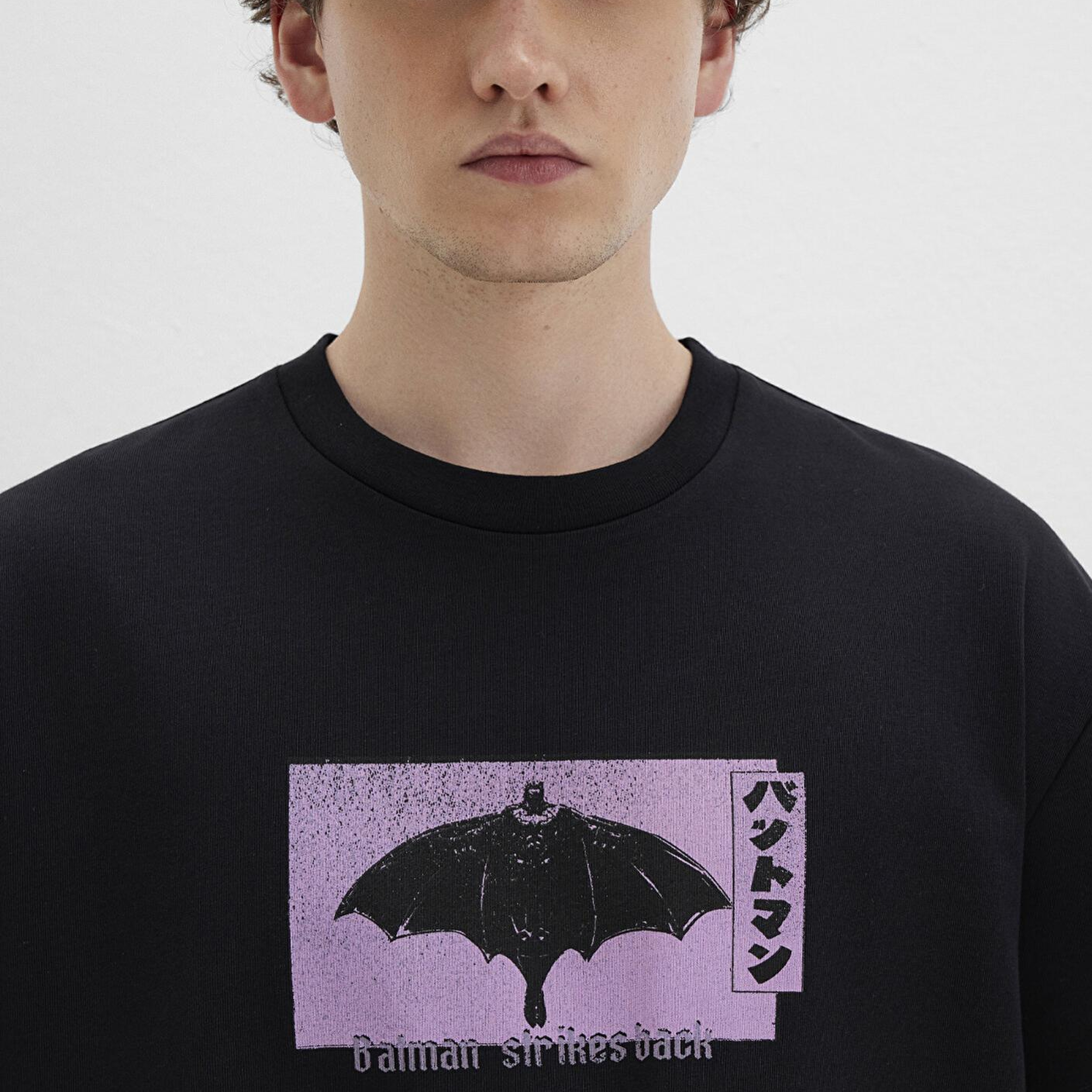 Mavi Batman Baskılı Siyah Tişört Relaxed Fit / Rahat Kesim 0612920-900