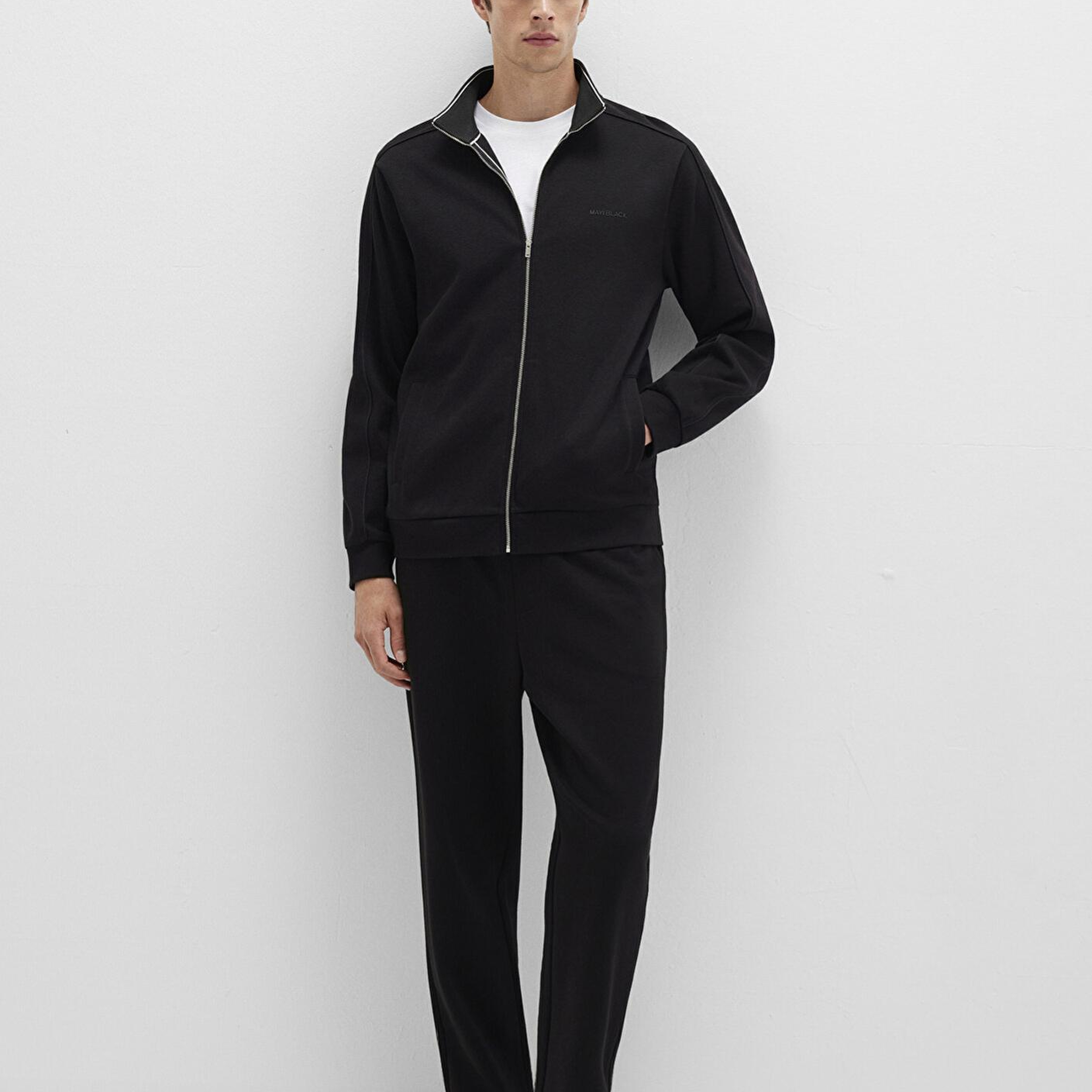 Mavi Siyah Örme İnterlok Pantolon 0010489-900