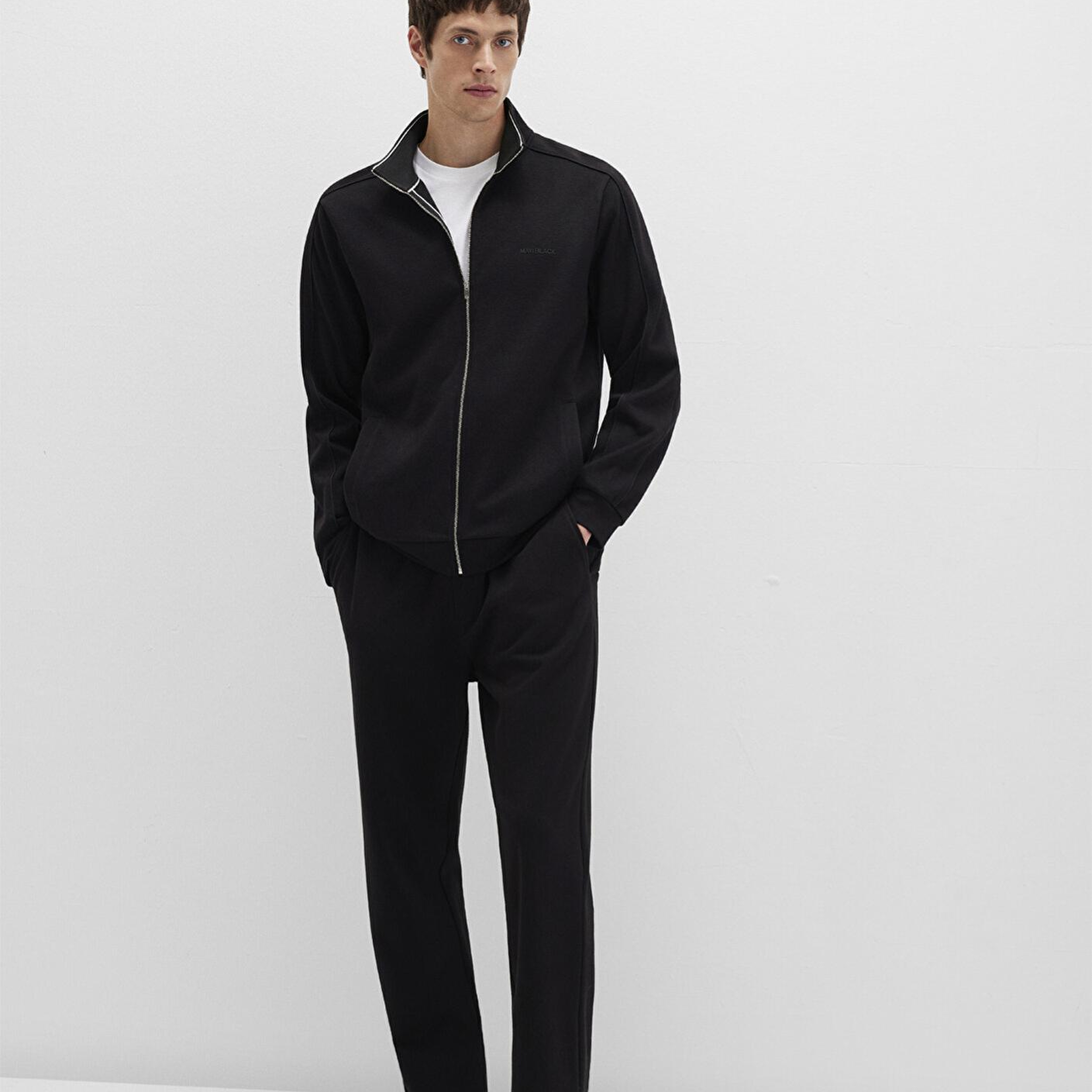 Mavi Siyah Örme İnterlok Pantolon 0010489-900