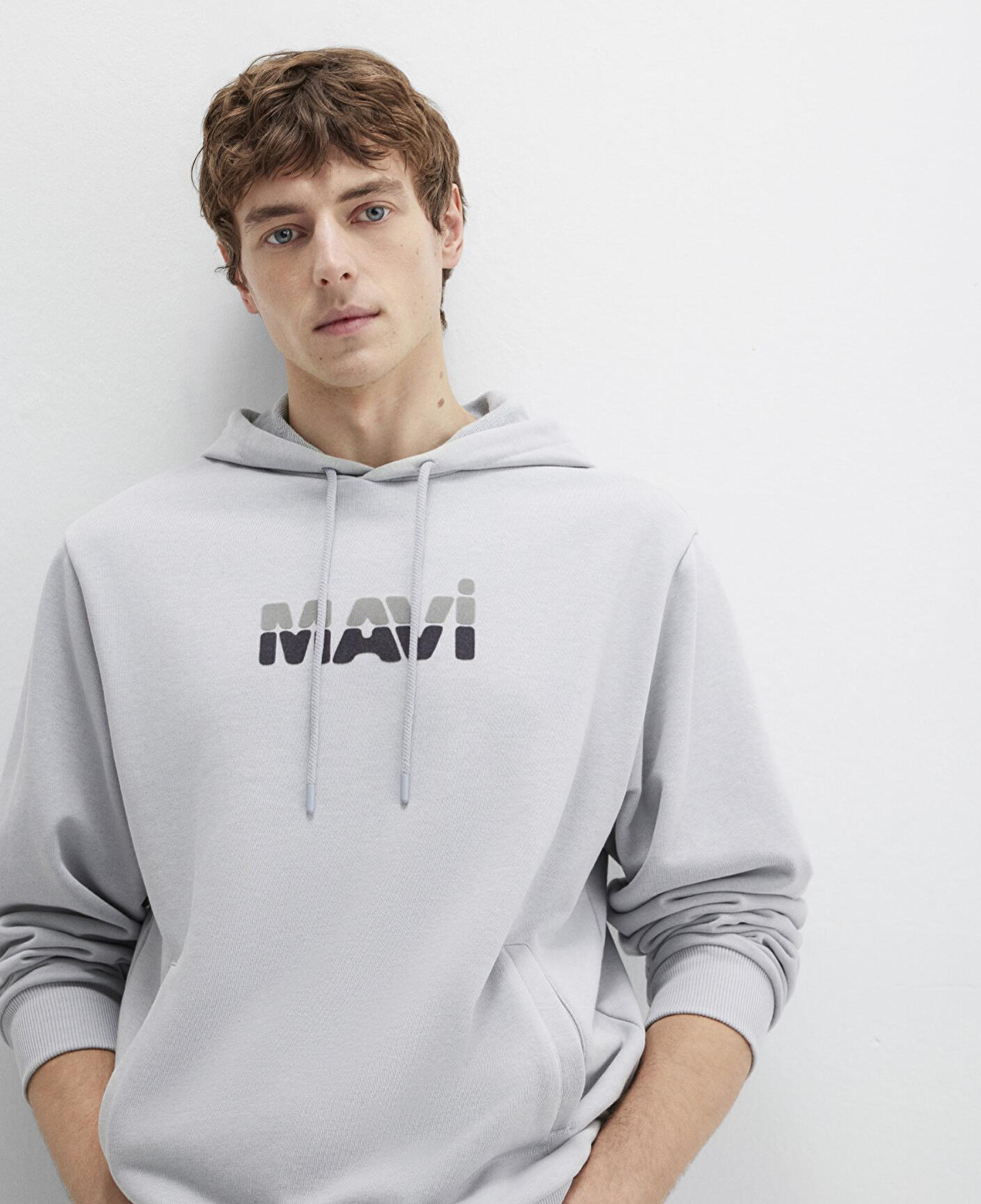 Mavi Mavi Logo Baskılı Gri Sweatshirt 0S10395-70075