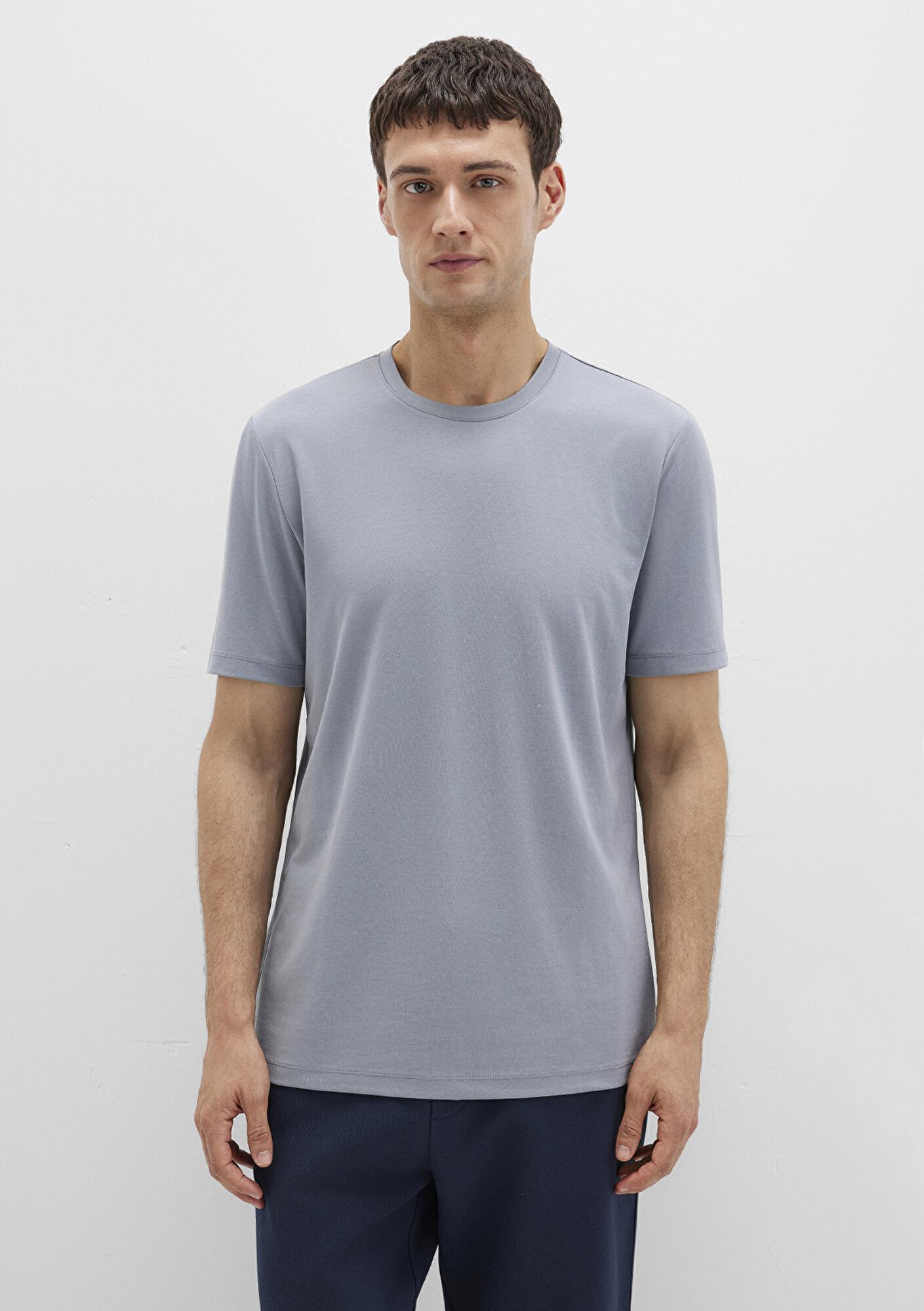 Mavi Bisiklet Yaka Mavi Basic Tişört Regular Fit / Normal Kesim 0612865-86584