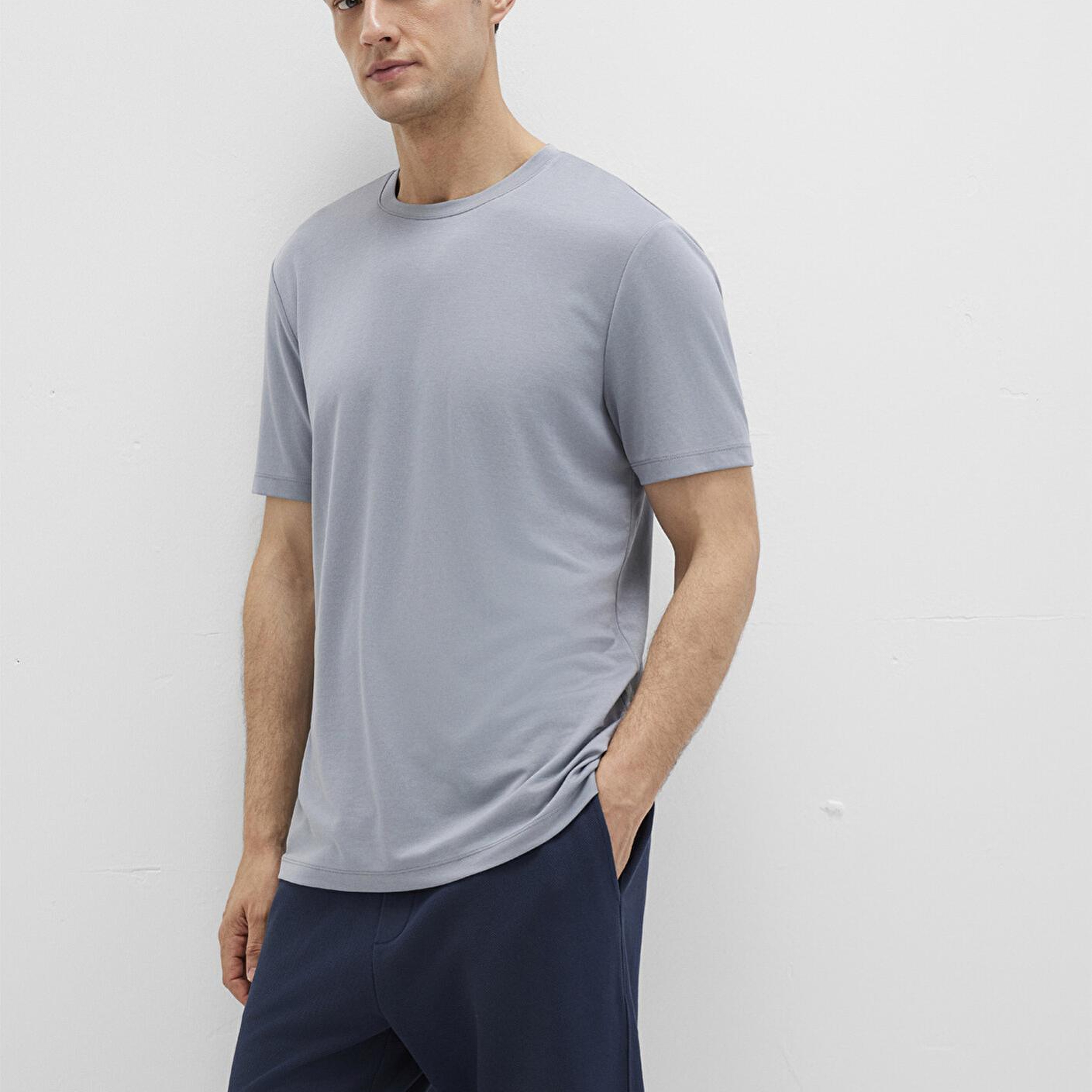 Mavi Bisiklet Yaka Mavi Basic Tişört Regular Fit / Normal Kesim 0612865-86584