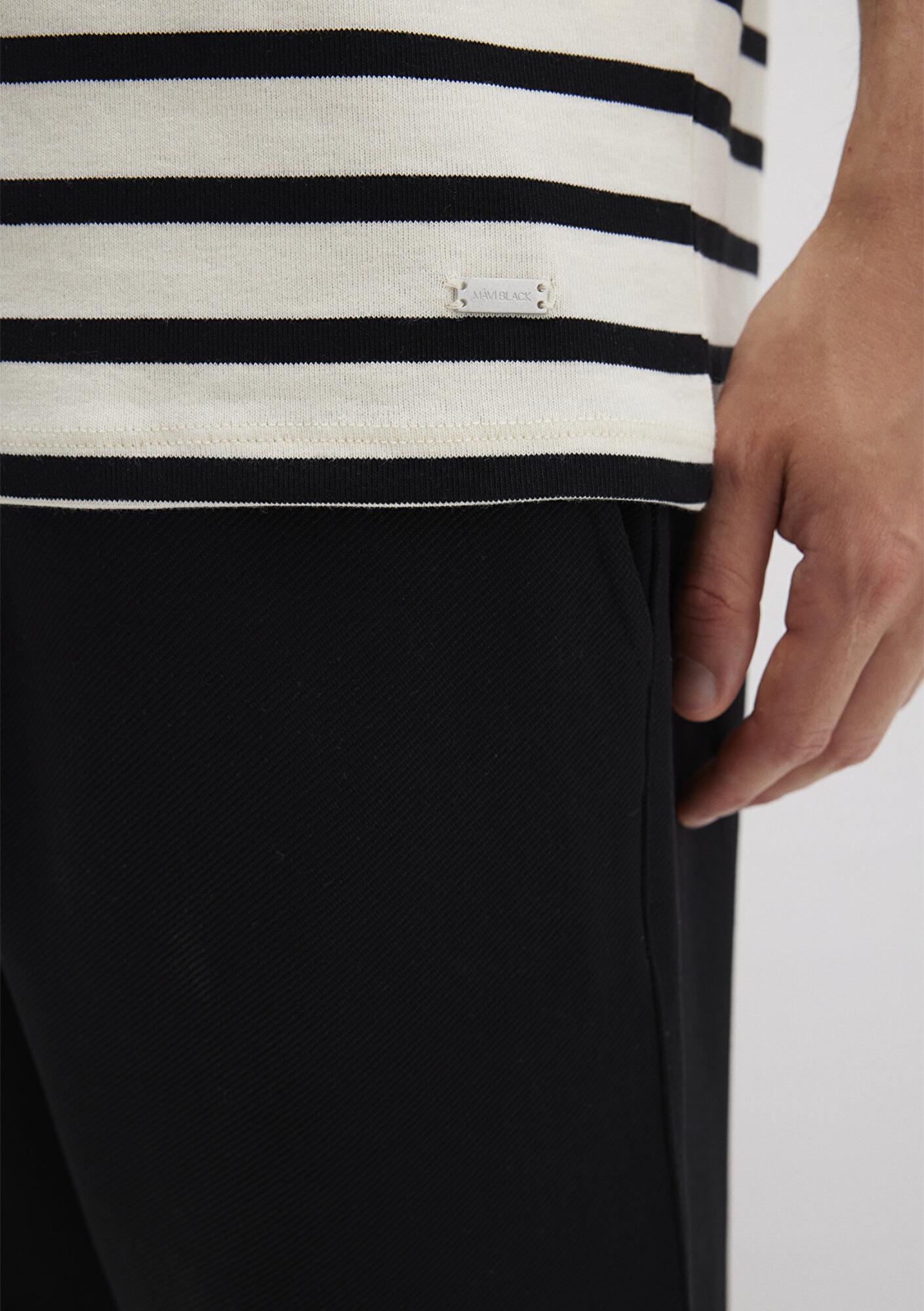 Mavi Mavi Black Siyah Çizgili Ekru Tişört Loose Fit / Bol Rahat Kesim 0612860-900