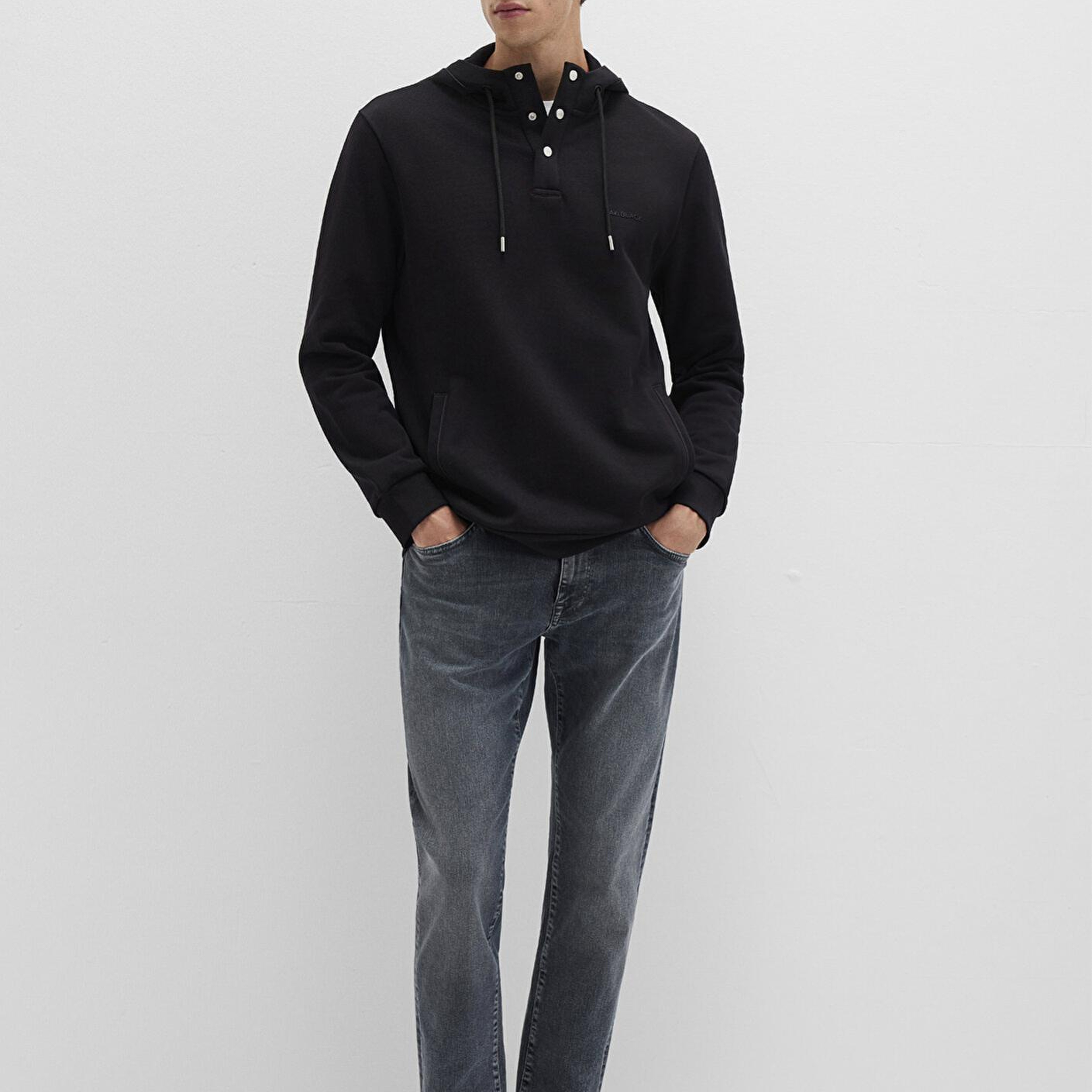 Mavi Mavi Black Kapüşonlu Siyah Sweatshirt 0S10384-900