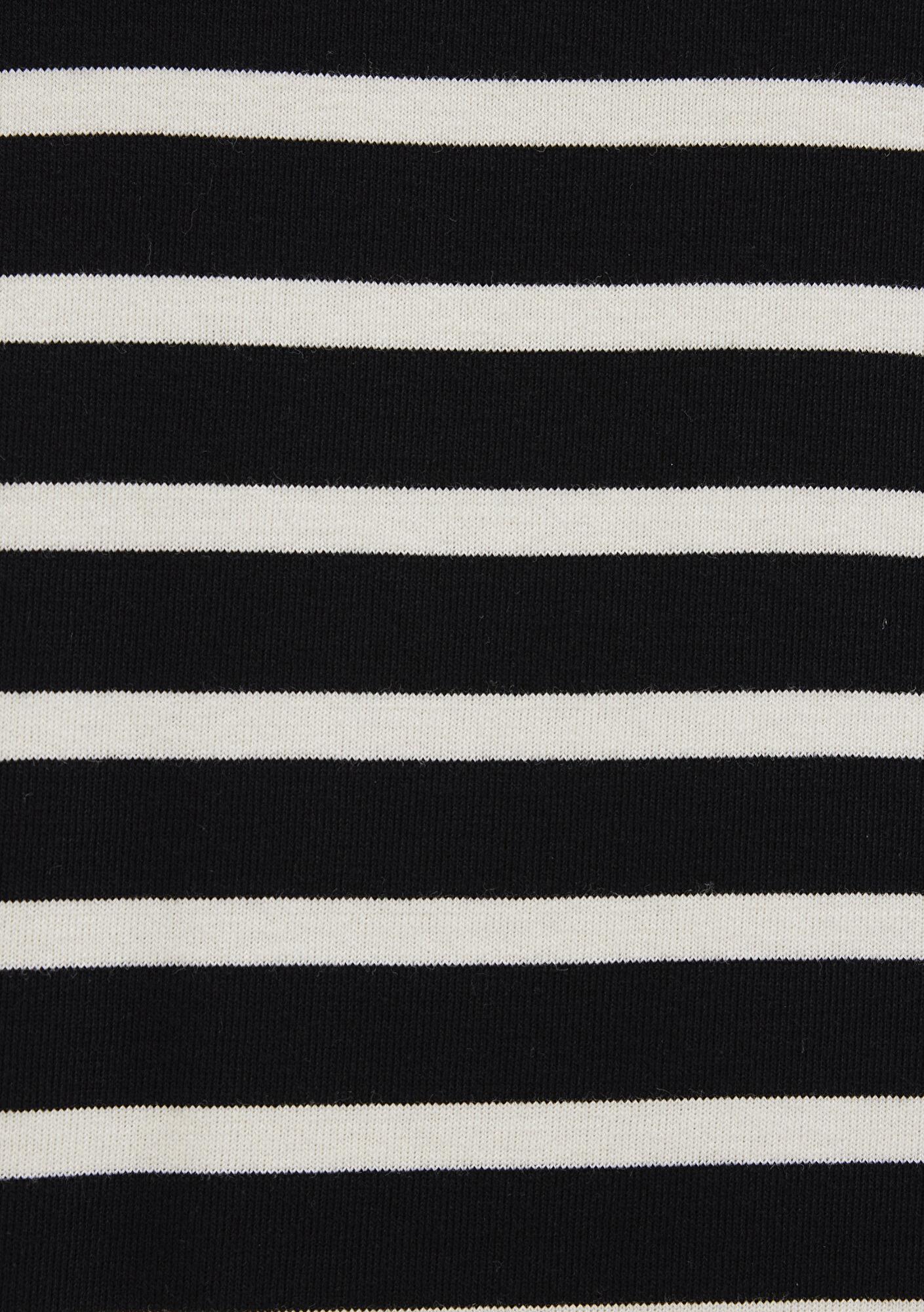 Mavi Mavi Black Ekru Çizgili Siyah Tişört Loose Fit / Bol Rahat Kesim 0612860-70057