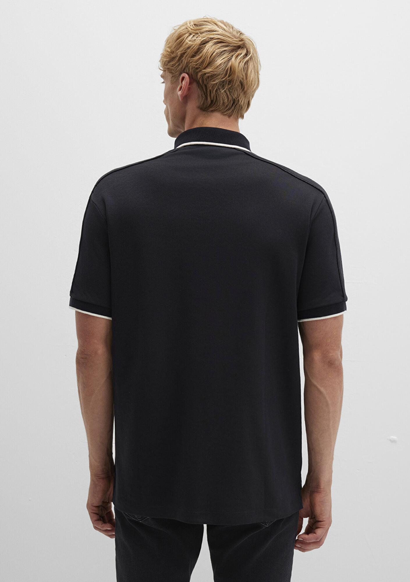 Mavi Siyah Polo İnterlok Tişört Regular Fit / Normal Kesim 0612876-900