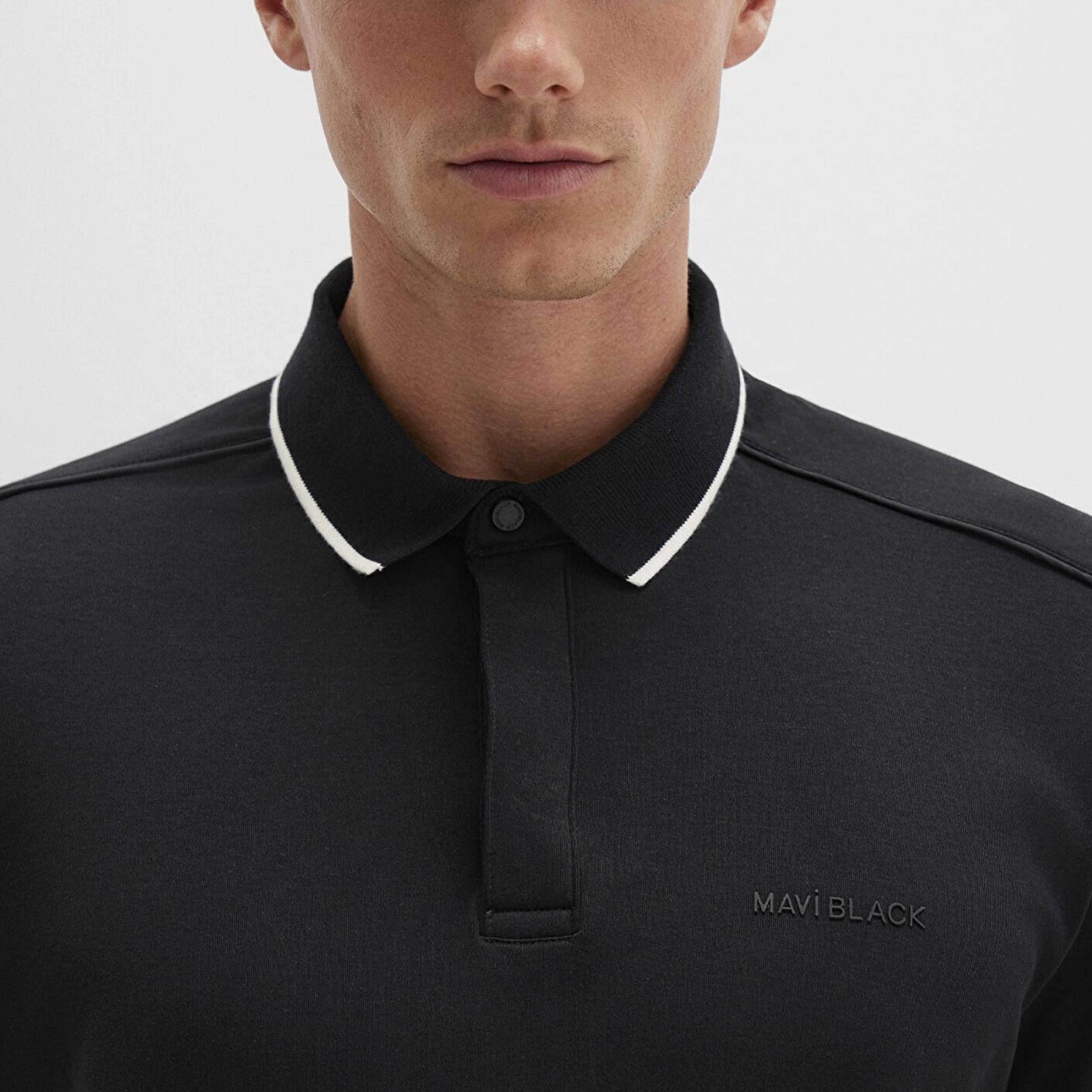 Mavi Siyah Polo İnterlok Tişört Regular Fit / Normal Kesim 0612876-900