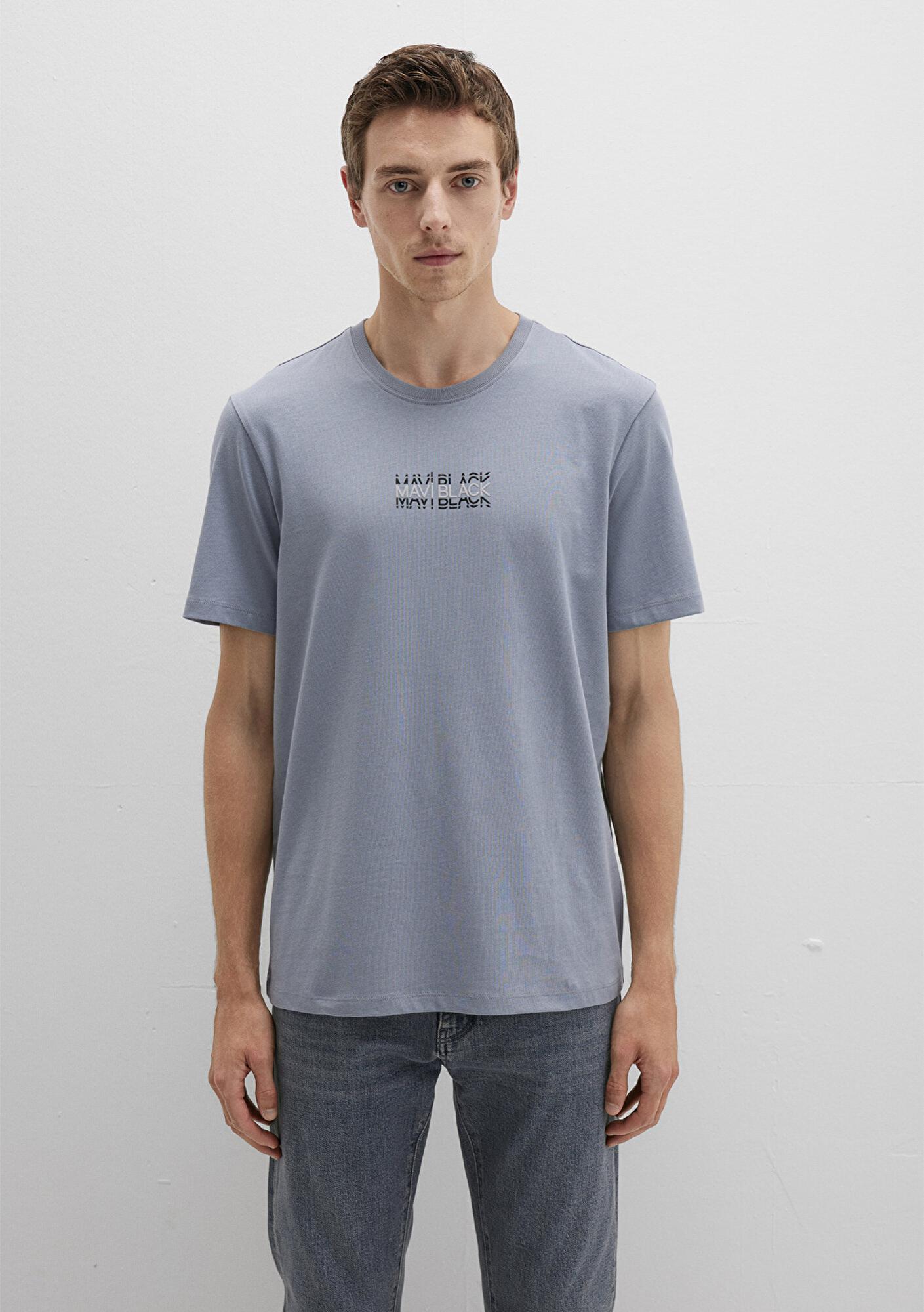 Mavi Mavi Black Baskılı Mavi Tişört Regular Fit / Normal Kesim 0612867-86584