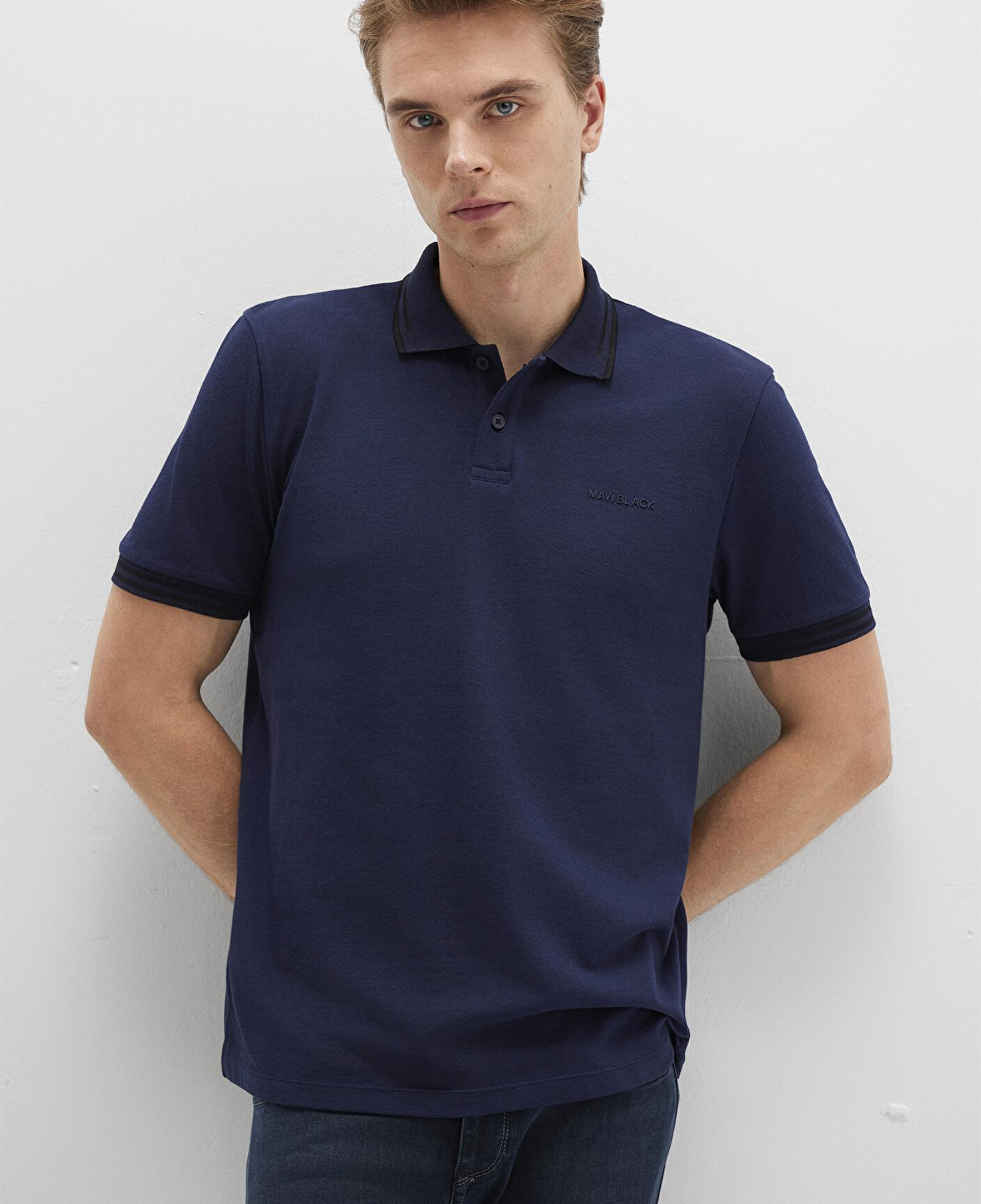 Mavi Mavi Black Lacivert Polo Tişört Regular Fit / Normal Kesim 0612875-86415