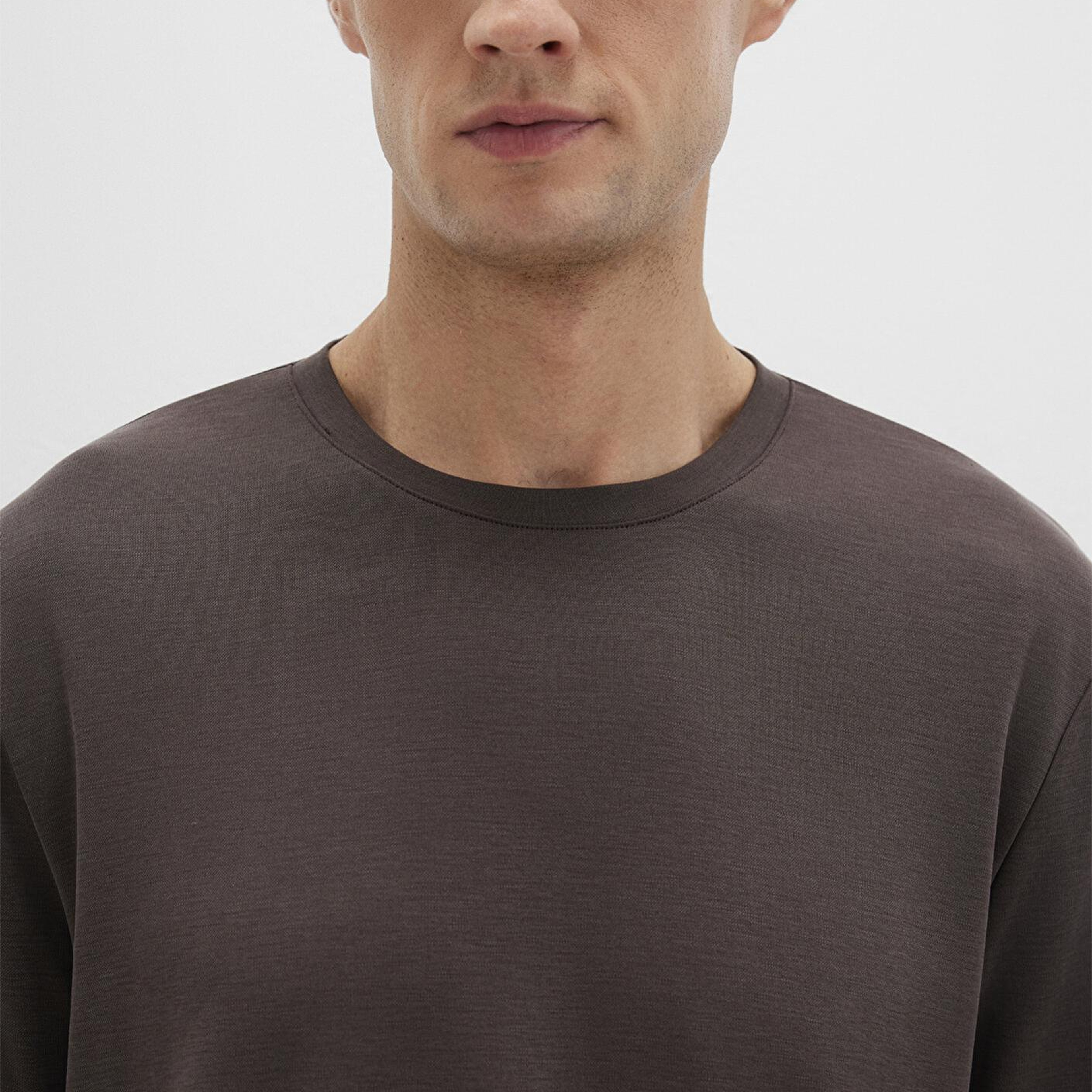 Mavi Bisiklet Yaka Kahverengi Basic Tişört Regular Fit / Normal Kesim 0612865-70219