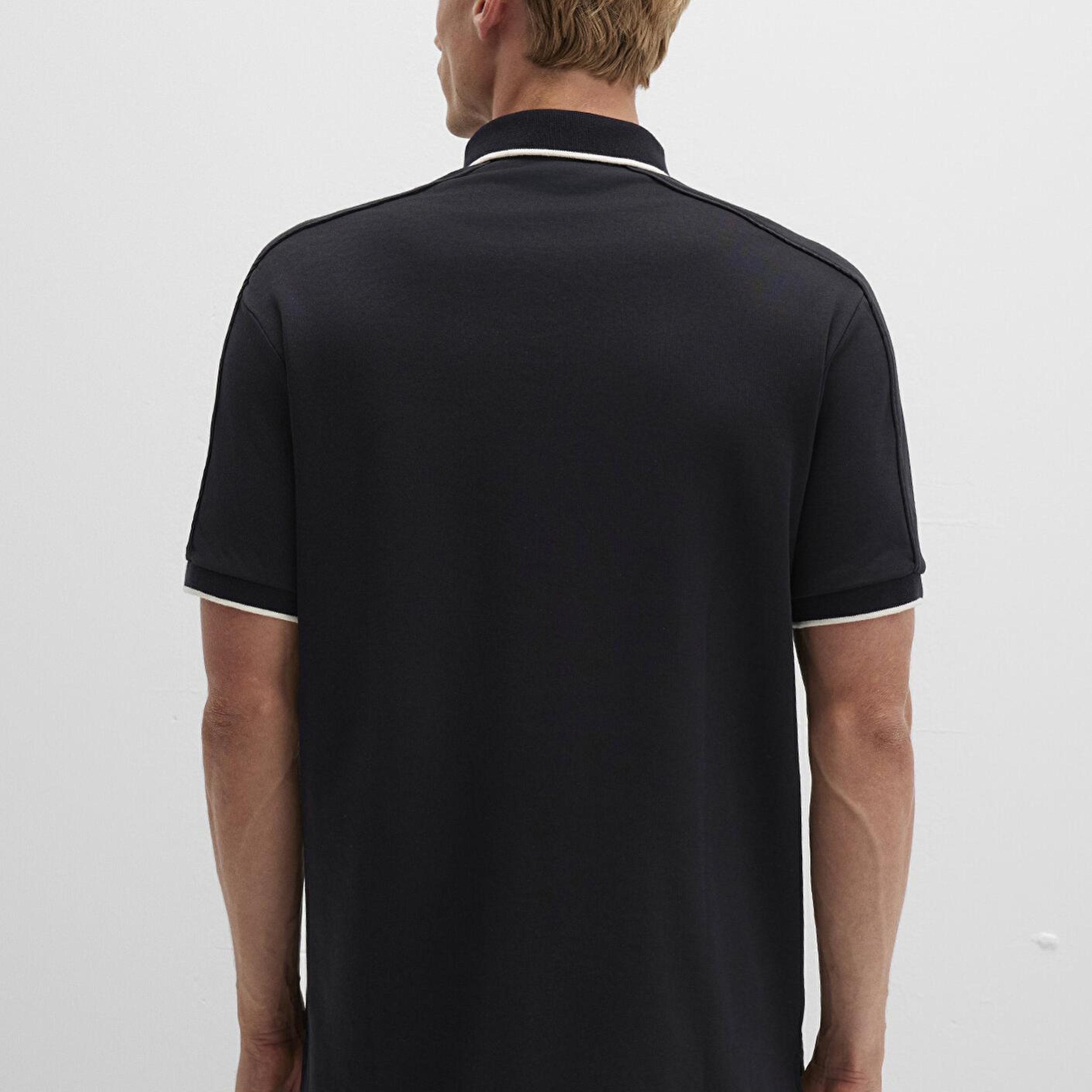 Mavi Siyah Polo İnterlok Tişört Regular Fit / Normal Kesim 0612876-900