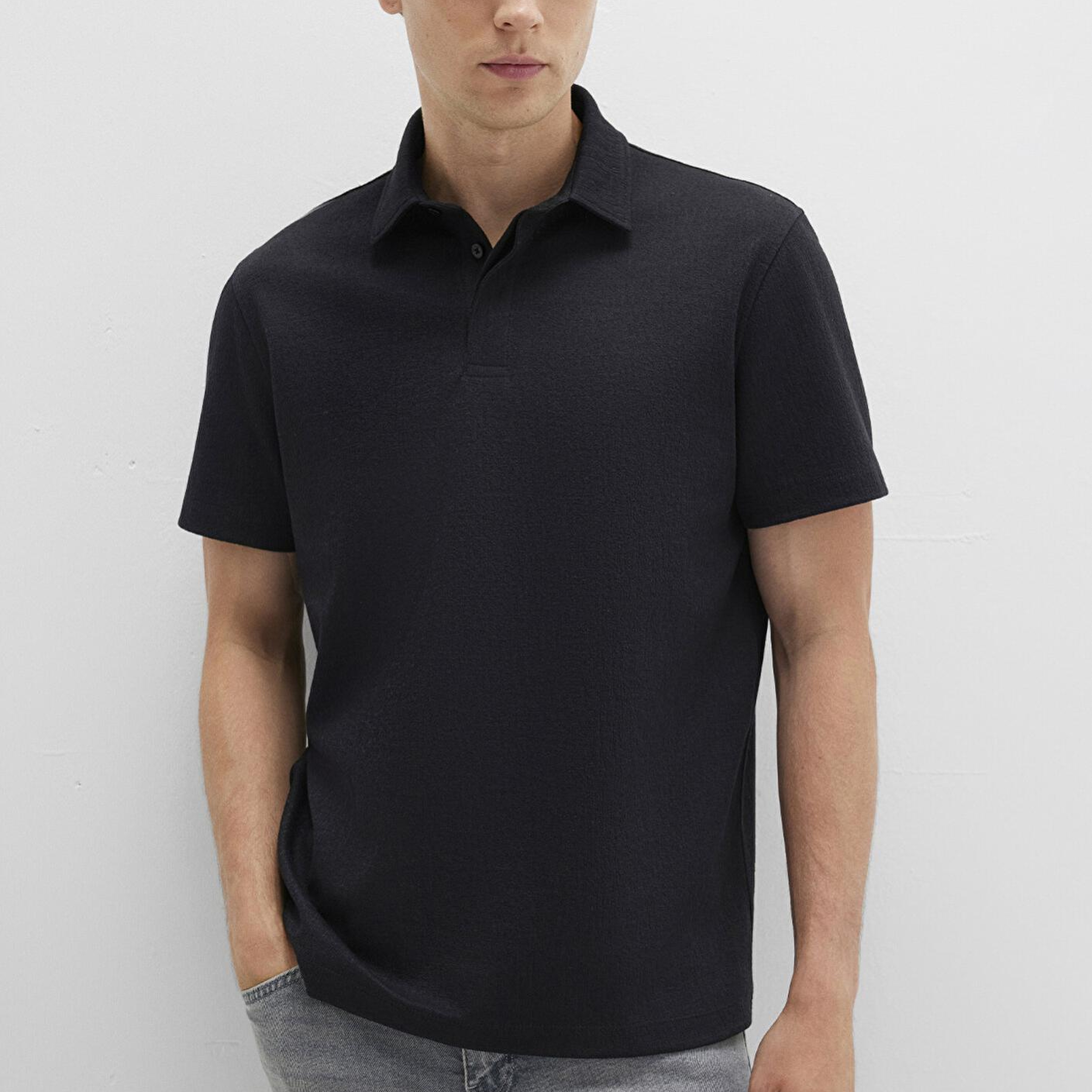 Mavi Siyah Polo İnterlok Tişört Regular Fit / Normal Kesim 0612869-900