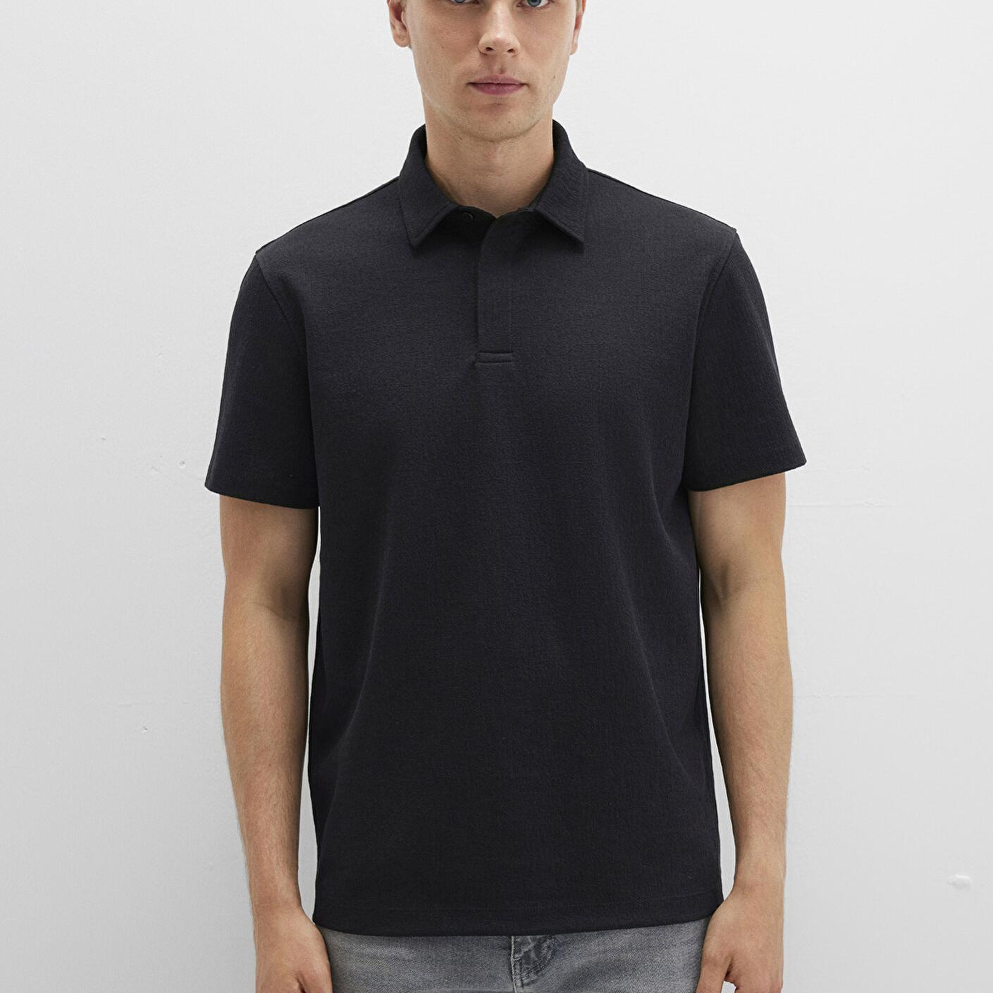 Mavi Siyah Polo İnterlok Tişört Regular Fit / Normal Kesim 0612869-900