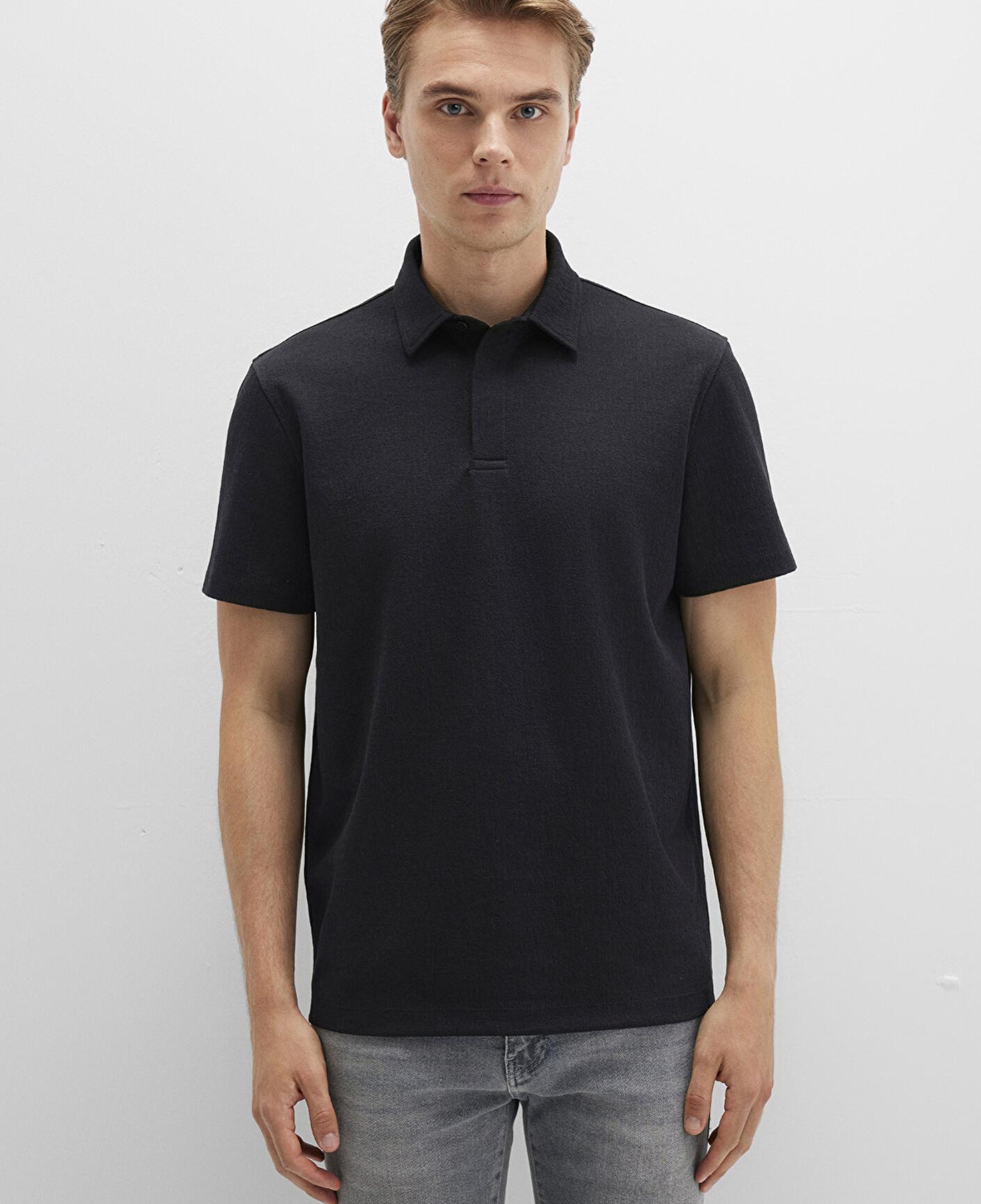 Mavi Siyah Polo İnterlok Tişört Regular Fit / Normal Kesim 0612869-900