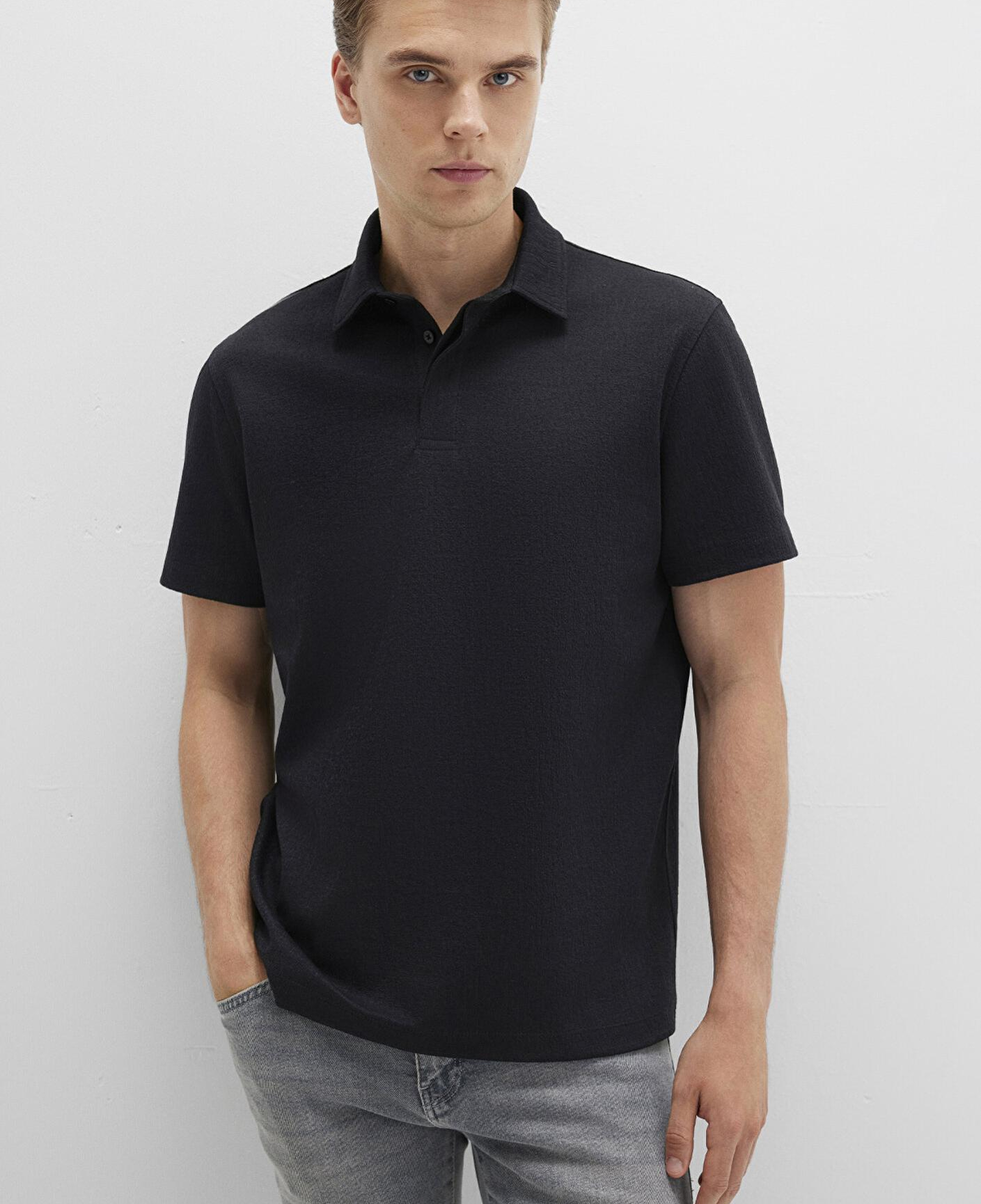 Mavi Siyah Polo İnterlok Tişört Regular Fit / Normal Kesim 0612869-900