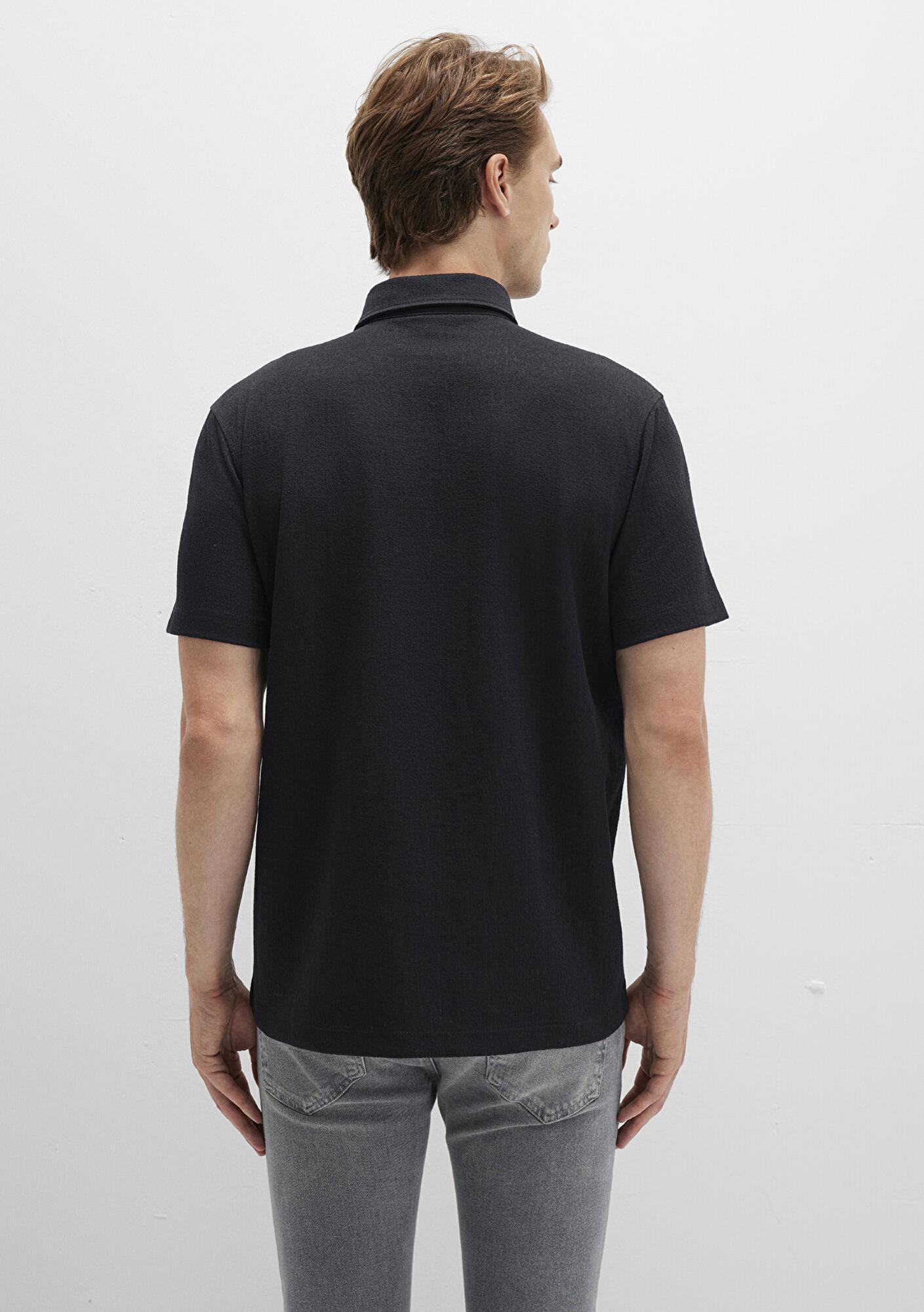 Mavi Siyah Polo İnterlok Tişört Regular Fit / Normal Kesim 0612869-900