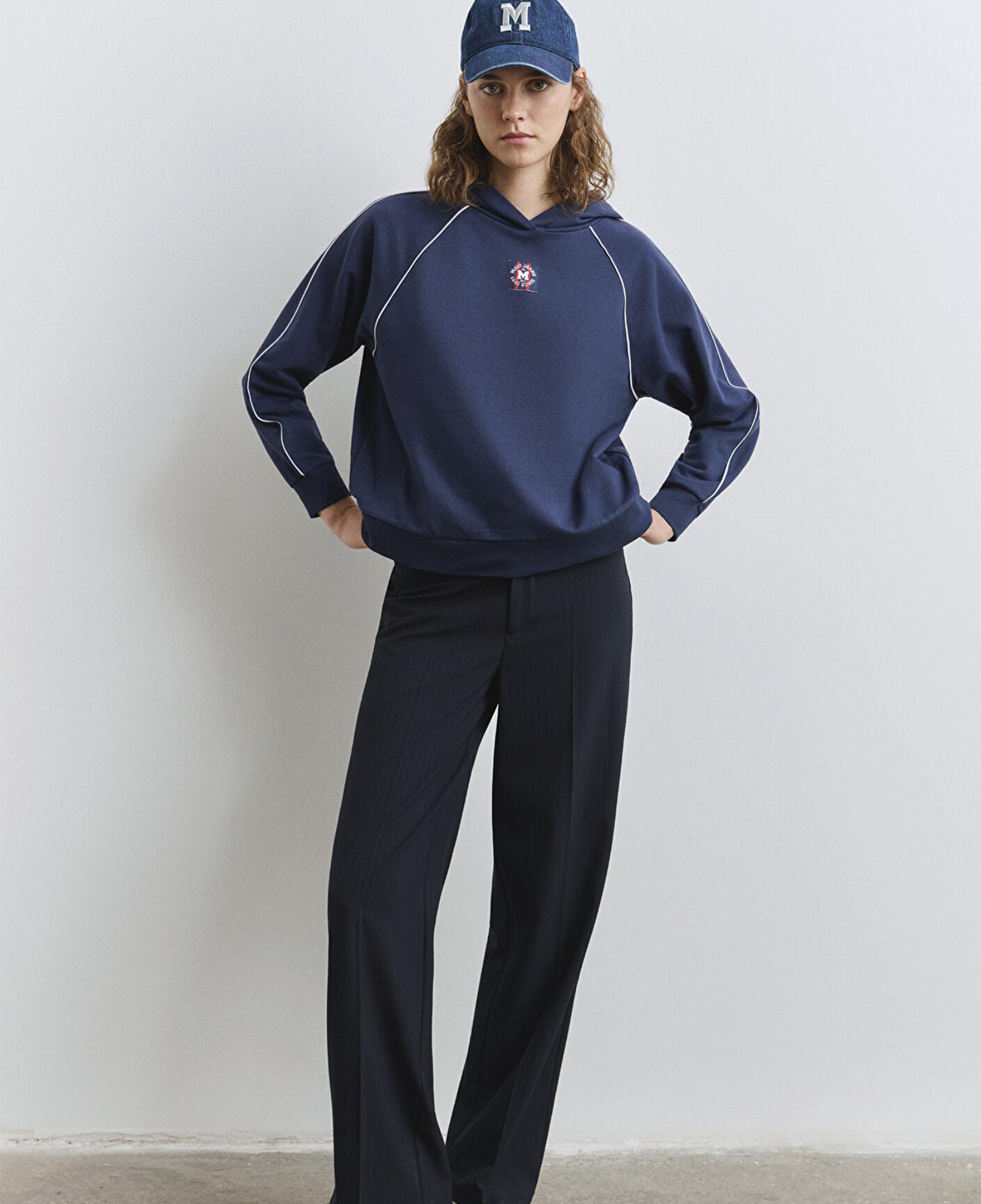 Mavi Çizgili Lacivert Pantolon 1011028-91007