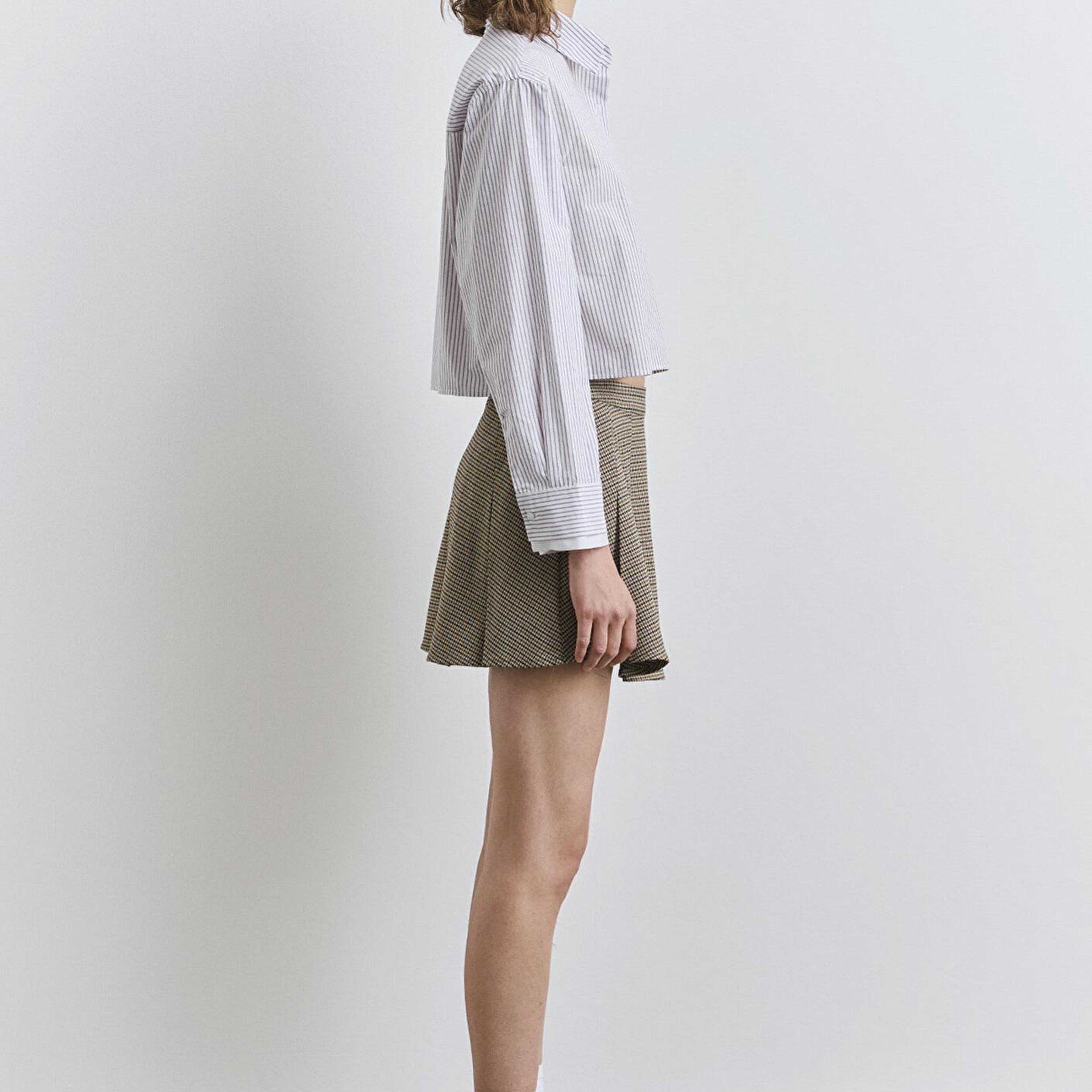 Mavi Pötikare Pileli Mini Etek 1310725-87491