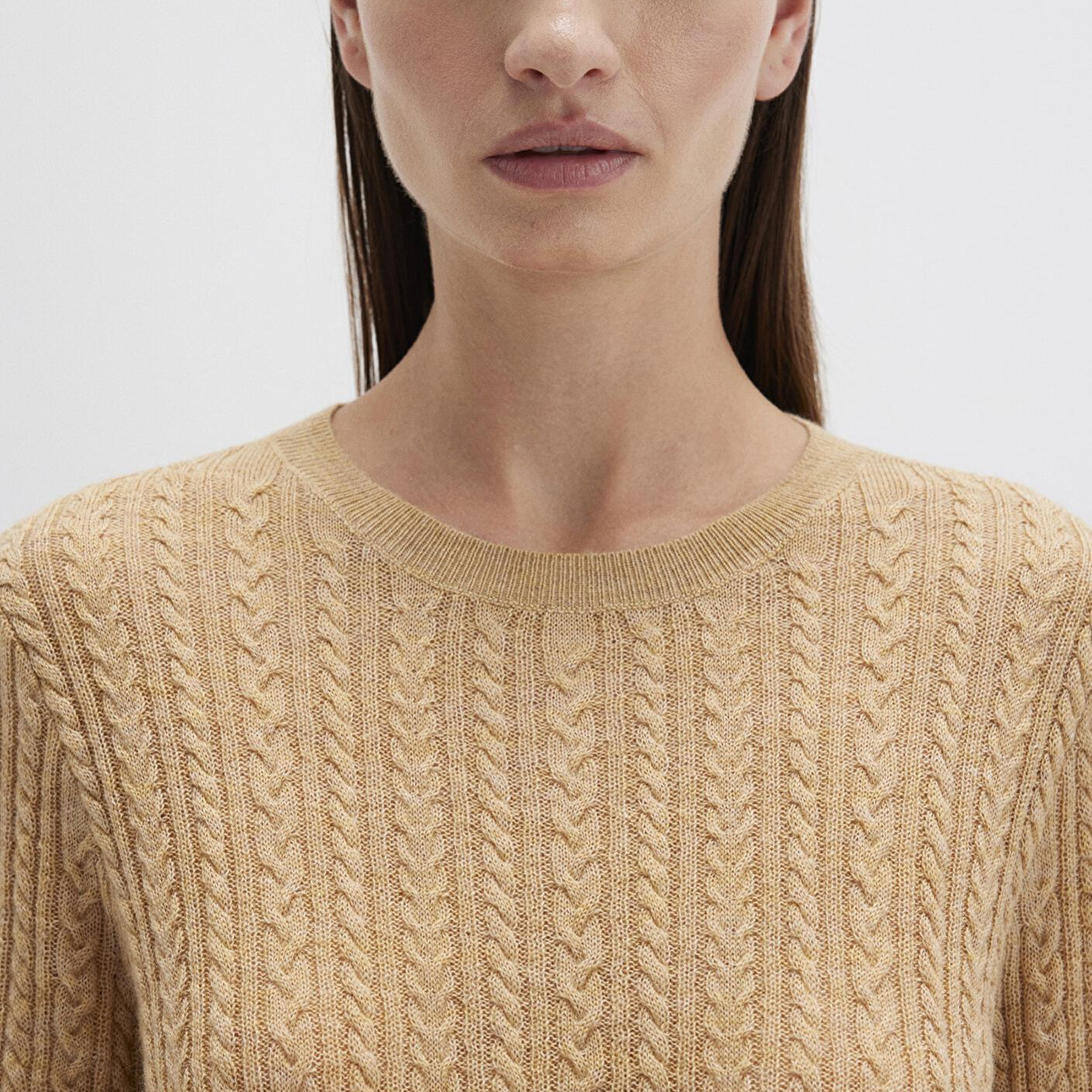 Mavi Kısa Kollu Sarı Kazak Slim Fit / Dar Kesim 1710702-90659