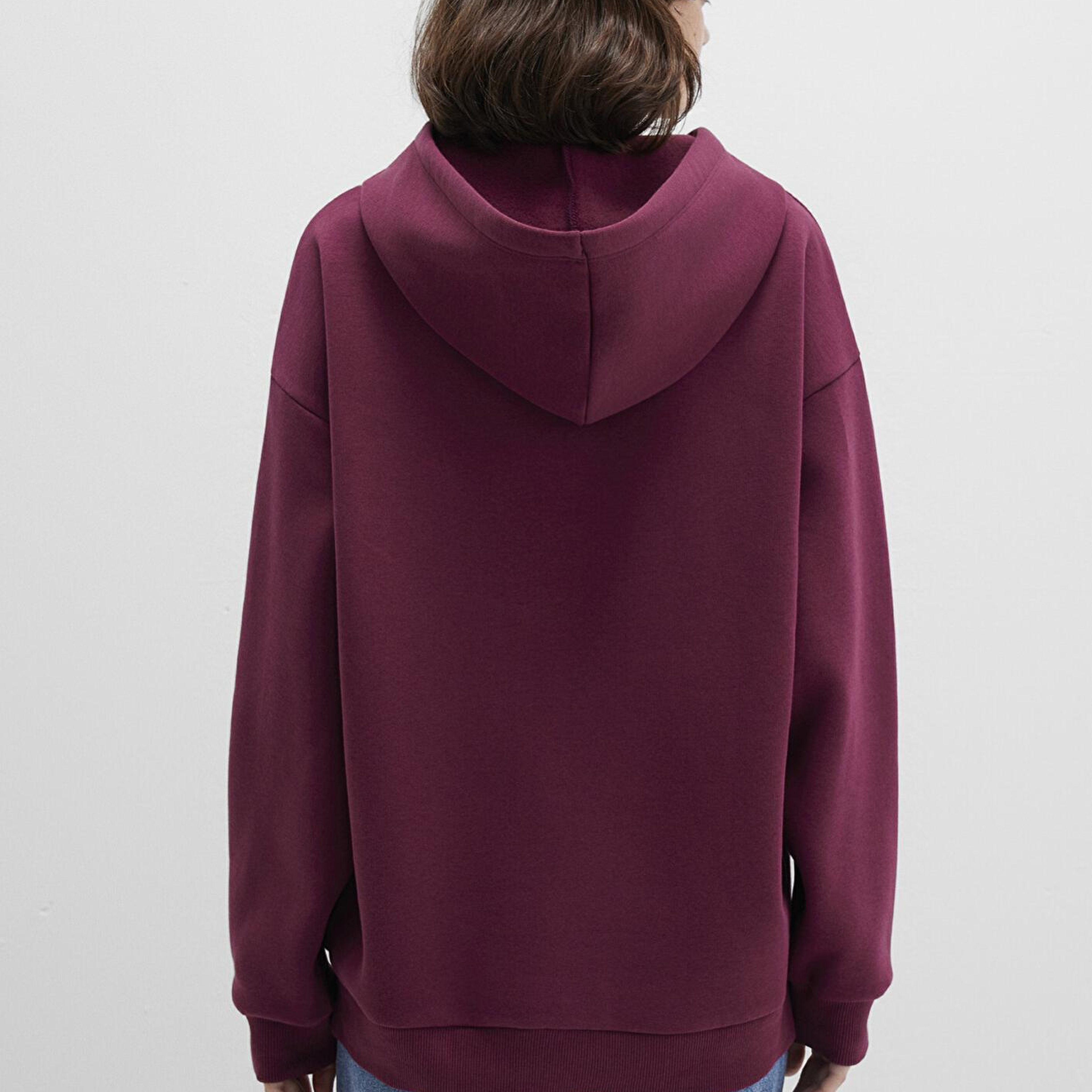 Mavi Mavi Logo Baskılı Kapüşonlu Bordo Sweatshirt 1600361-90705